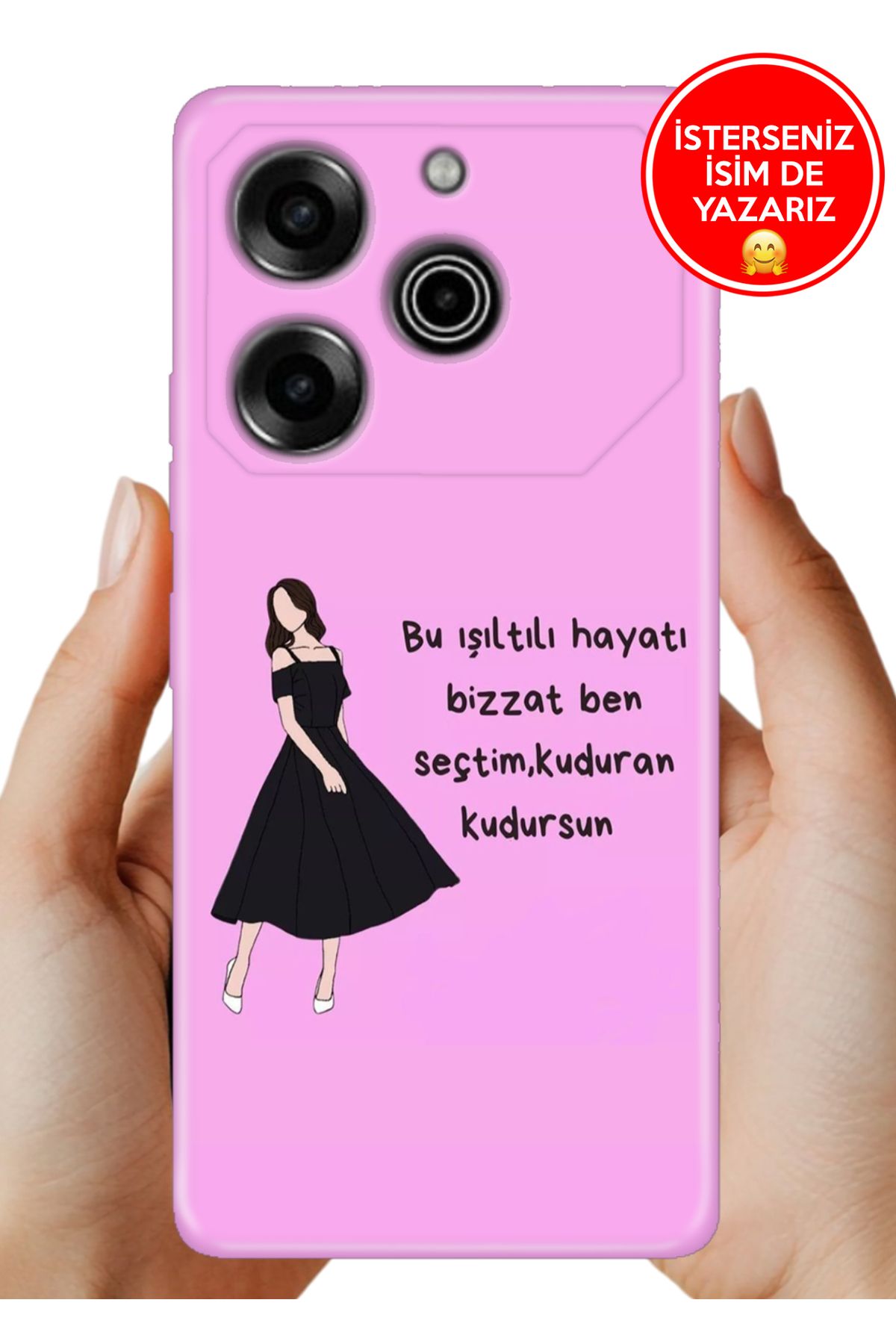 TECNO Pova 6 Pro Kılıf Cekuform Desenli Art Silikon Ben Seçtim