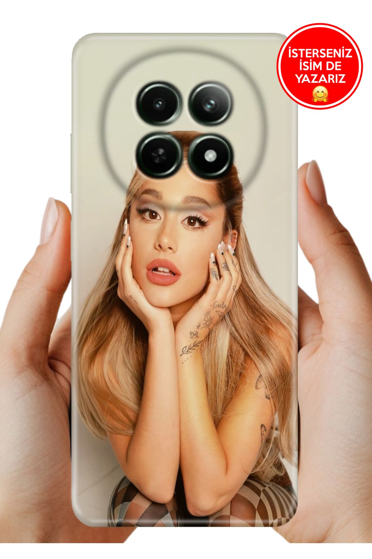realme 12+ Plus Kılıf UvBaskı Özel-Tasarım Silikon Ariana Art