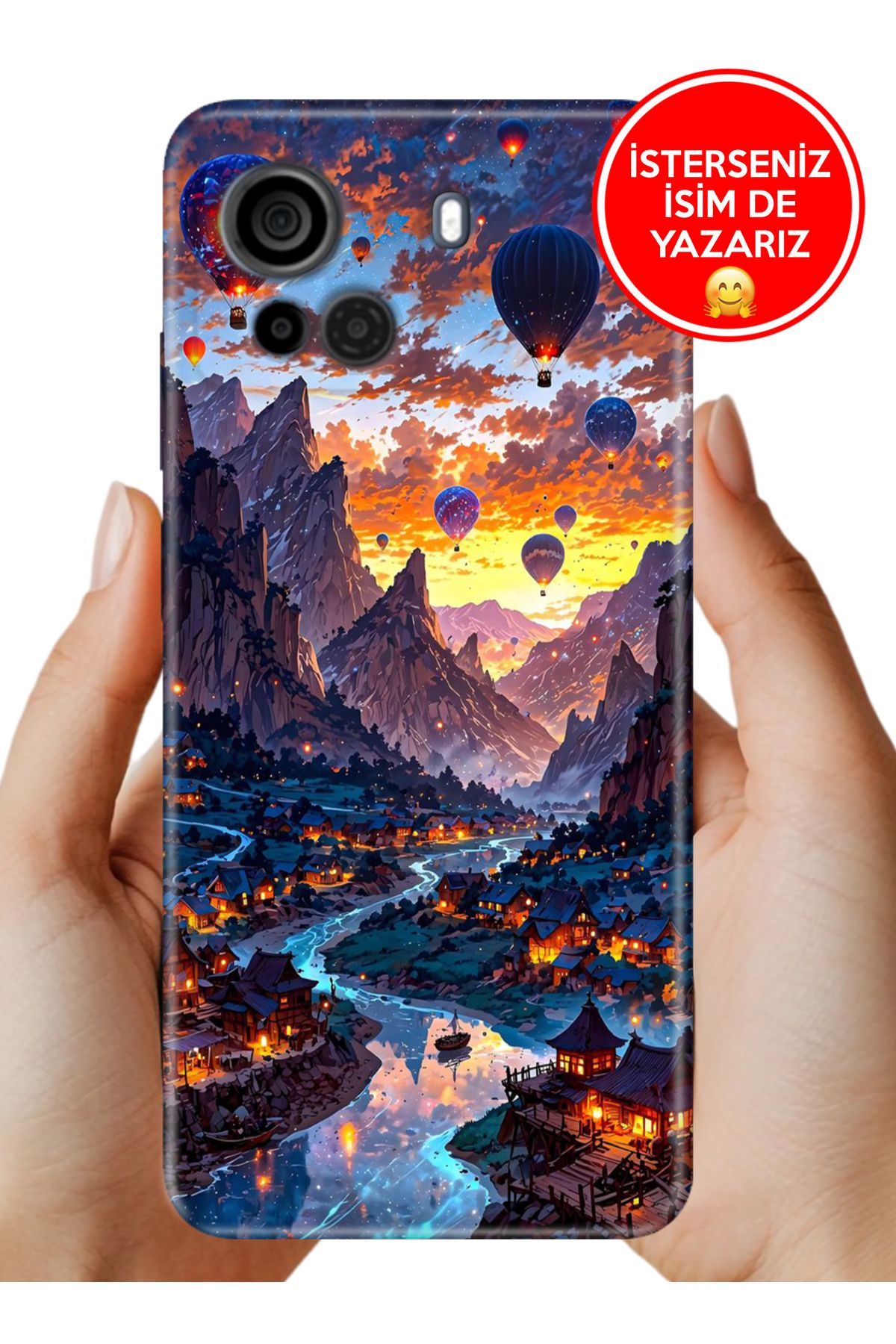 Cekuonline Casper Via F30 4G / 4.5G Kılıf 0.35 mm Resimli Silikon Kapadokya Art