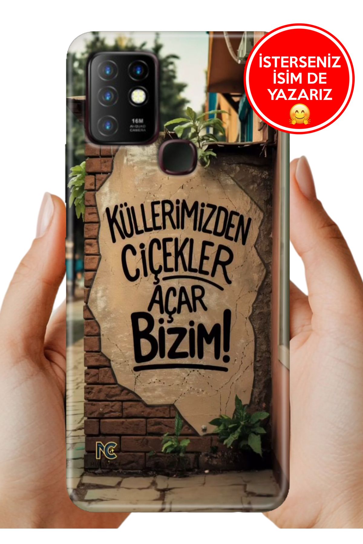 Cekuonline İnfinix Hot 10 Kılıf Desenli Baskılı Kamera Korumalı ZRR Silikon Çiçekler Açar