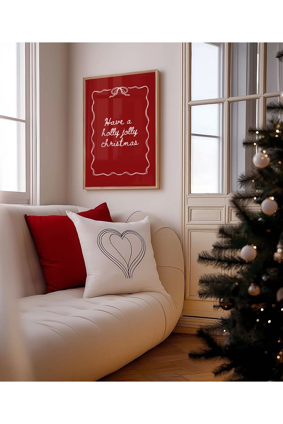 VOGLOO Çerçevesiz Poster Holly Jolly Christmas