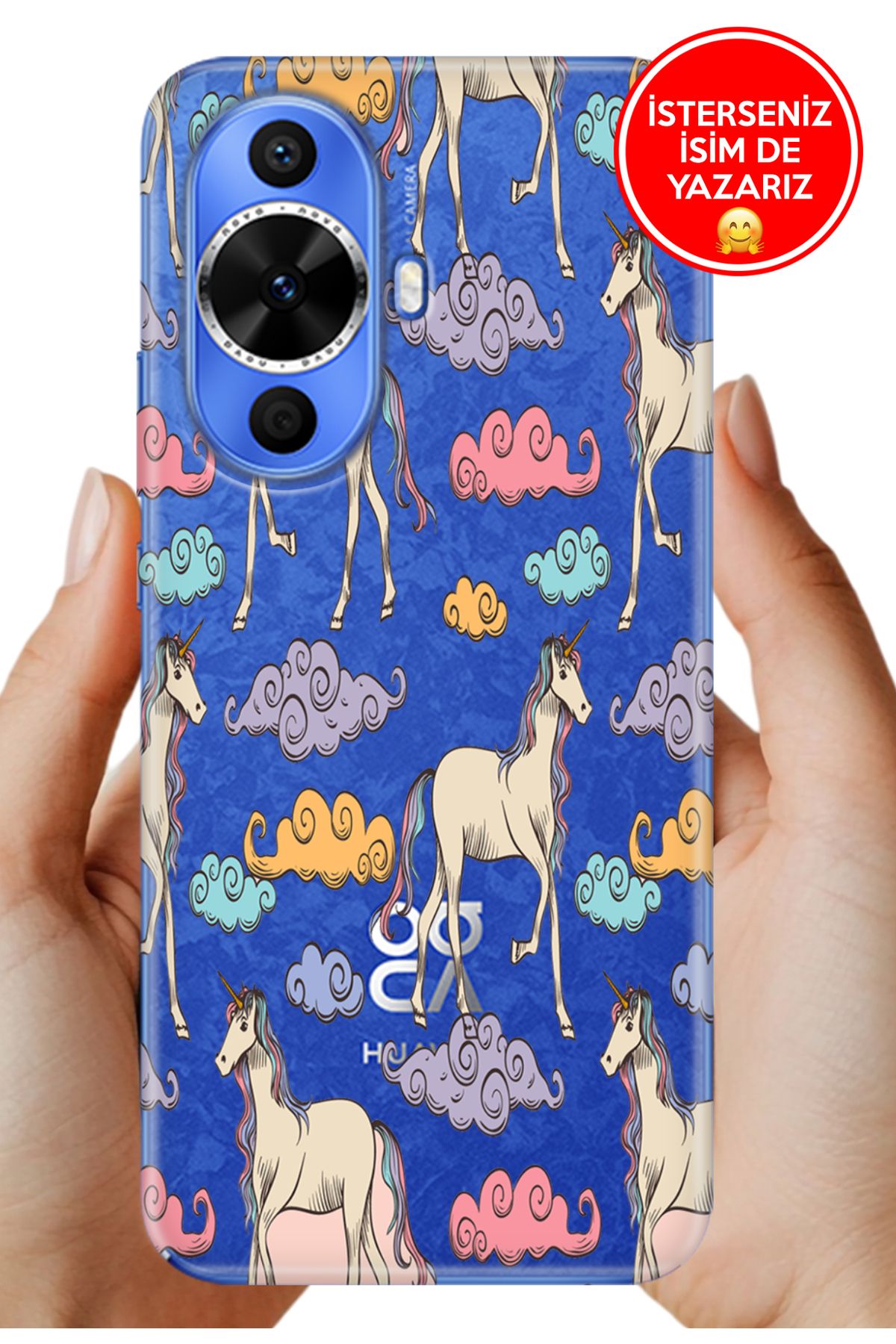 Cekuonline Huawei Nova 12S Kılıf Desenli Baskılı Kamera Korumalı ZRR Silikon Unicorn Pattern