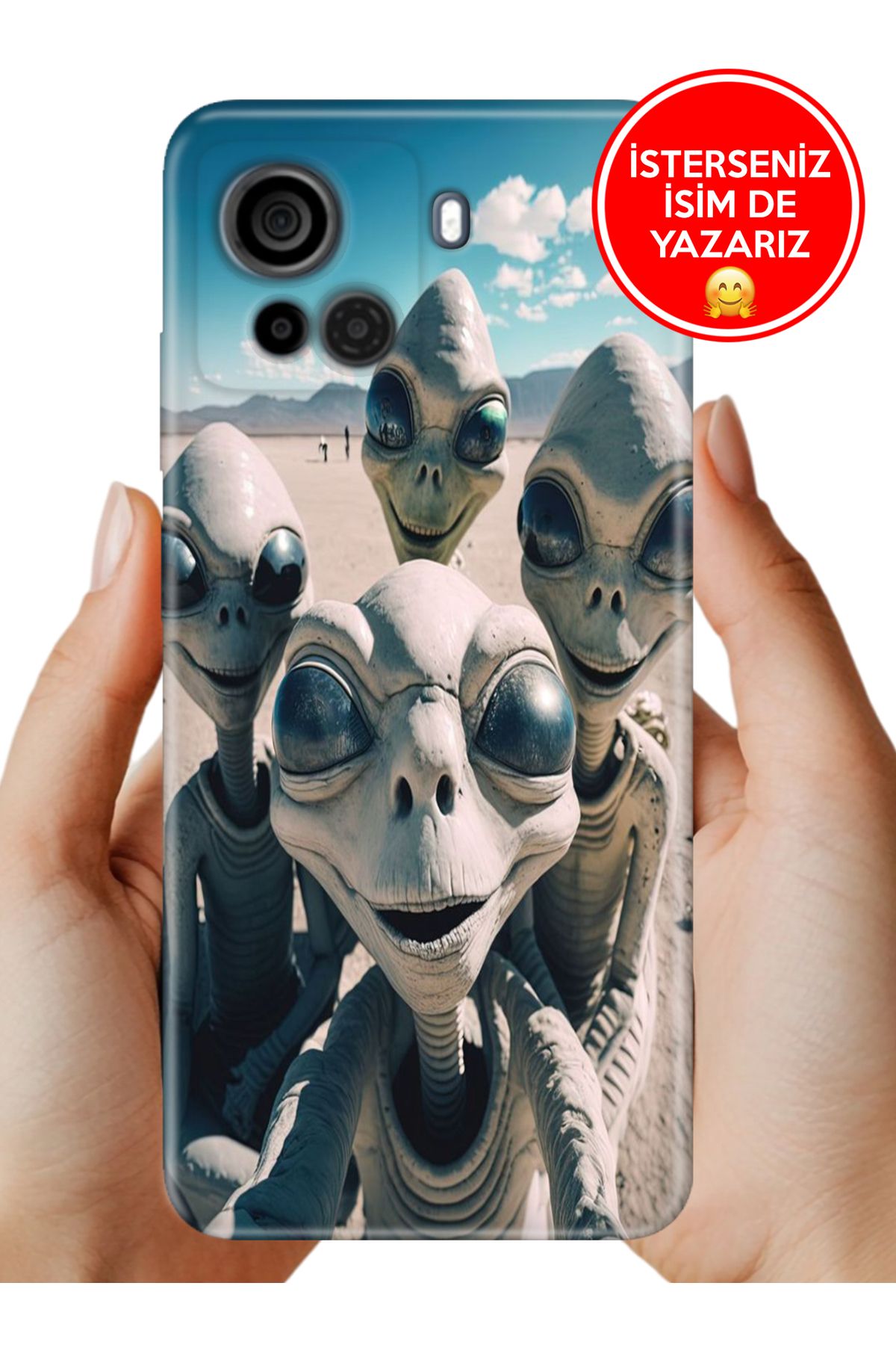 Cekuonline Casper Via F30 4G / 4.5G Kılıf Telefon Kılıfı Tasarım Kapak Uzaylılar