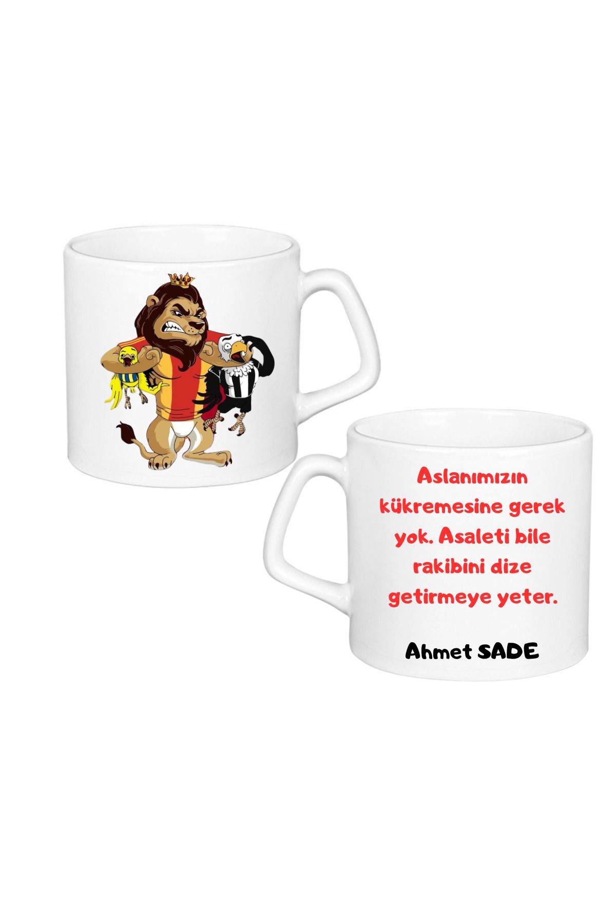 ABC Kırmızı sarı taraftar hediyelik kupa Mug bardak