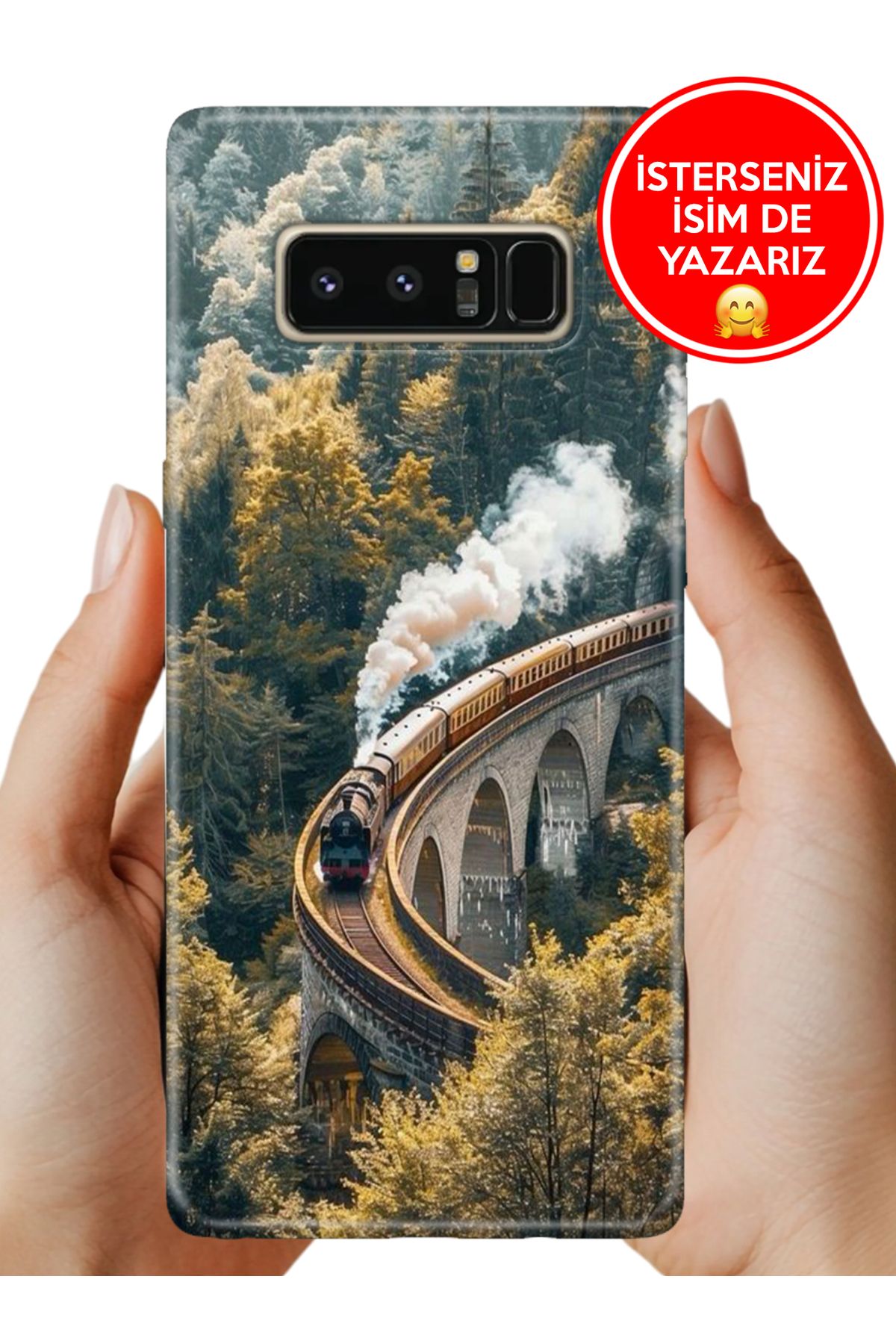 Cekuonline Galaxy Note 8 Kılıf Baskılı Life Style Kapak Silikon Train Travel