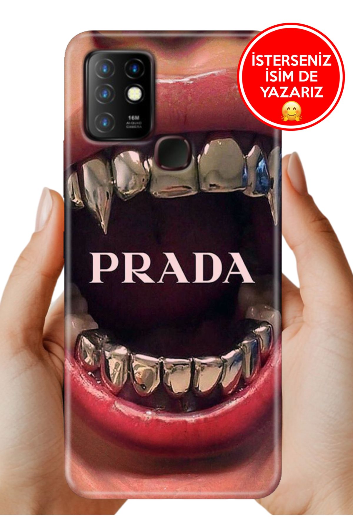 Cekuonline İnfinix Hot 10 Kılıf Desenli İsimli / İsimsiz Silikon Pradaart