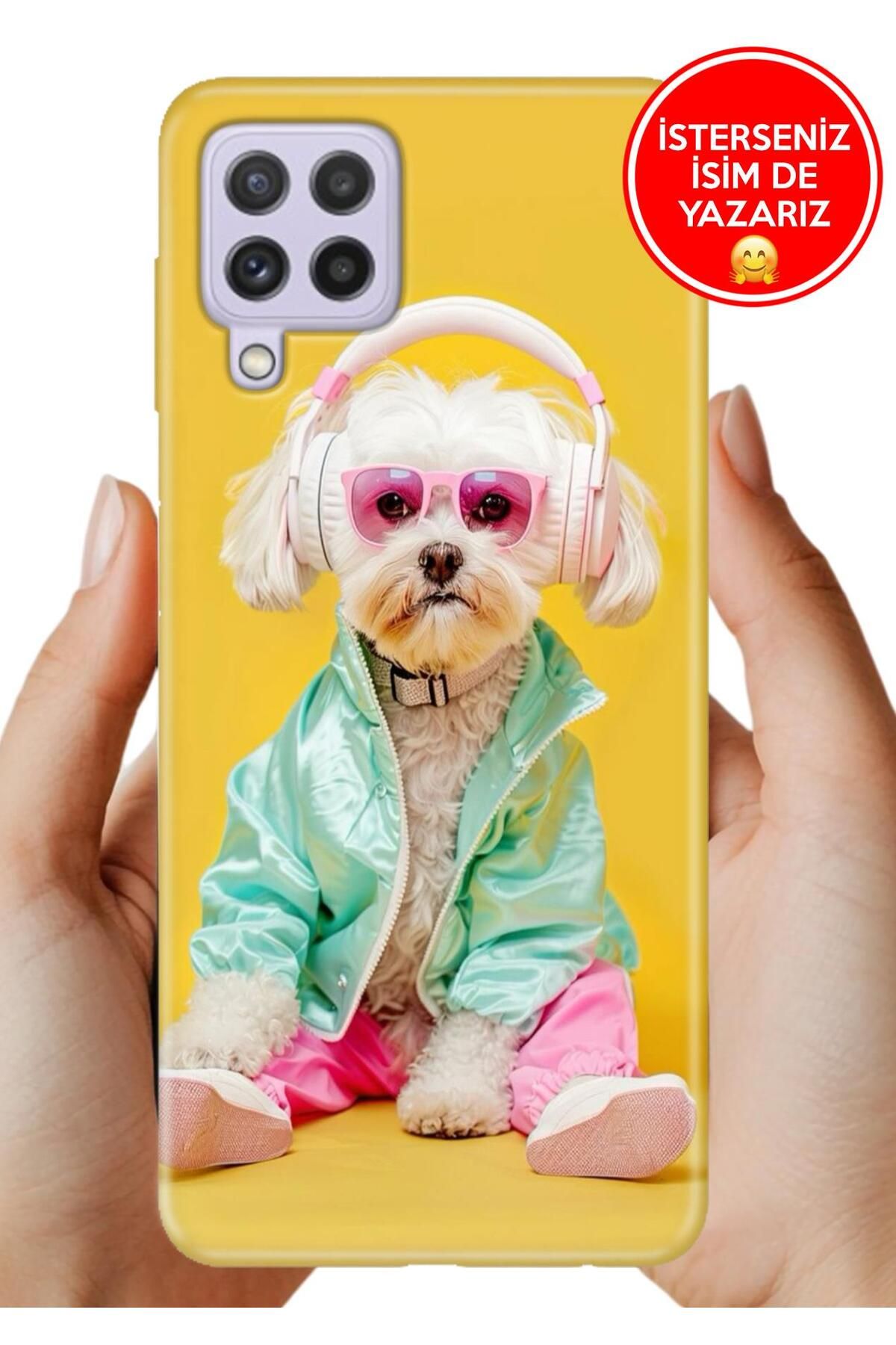 Cekuonline Samsung A22 Kılıf Tam Rubber Esnek Silikon Full Koruma Tarz Kaniş