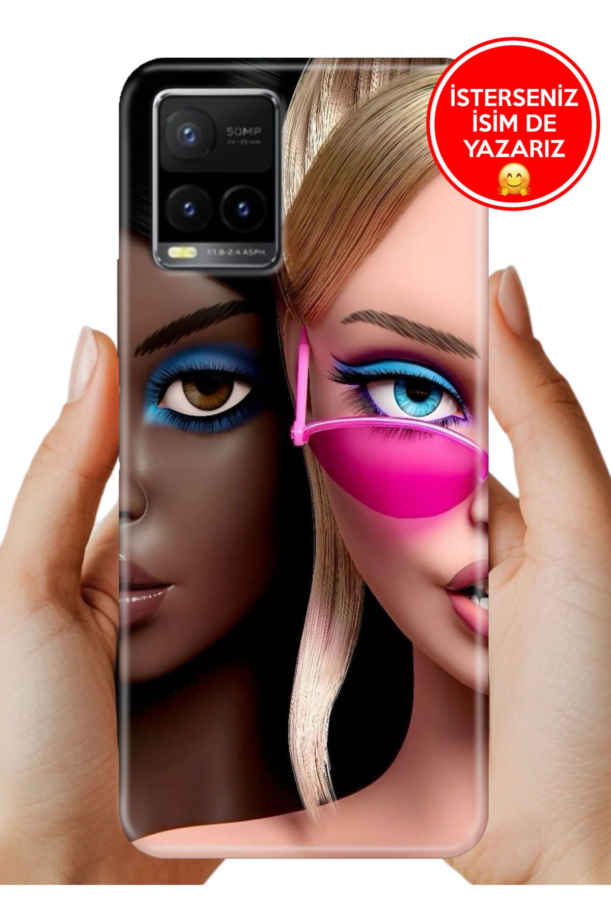 Cekuonline Vivo Y32 / Y33S Uyumlu Kılıf 0.35 mm Resimli Silikon Kankalar