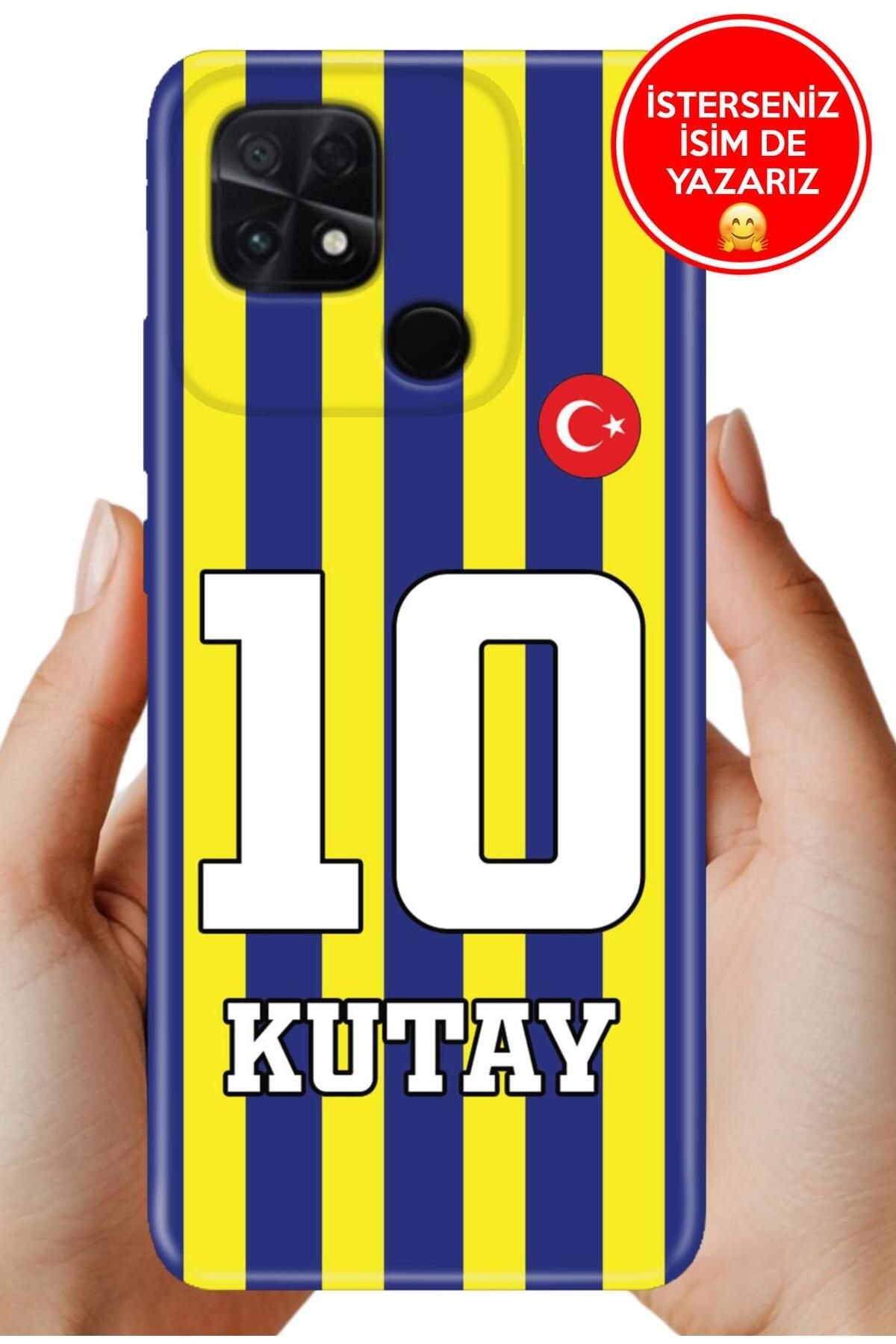 POCO C40 / Xiaomi Poco-C40 Kılıf Kişiye Özel İsim Yazılı Forma Tasarım Silikon Çubuklu