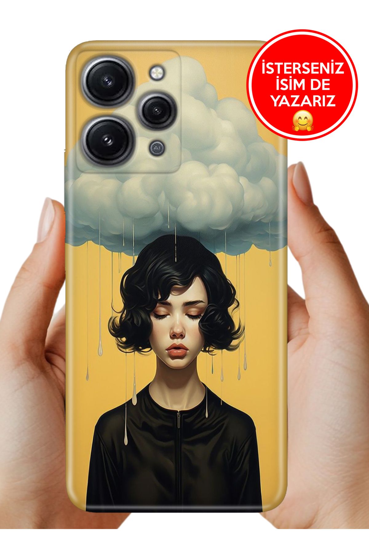 Cekuonline Xiaomi Redmi 12 Kılıf Telefon Kılıfı Tasarım Kapak Yalnız Başına