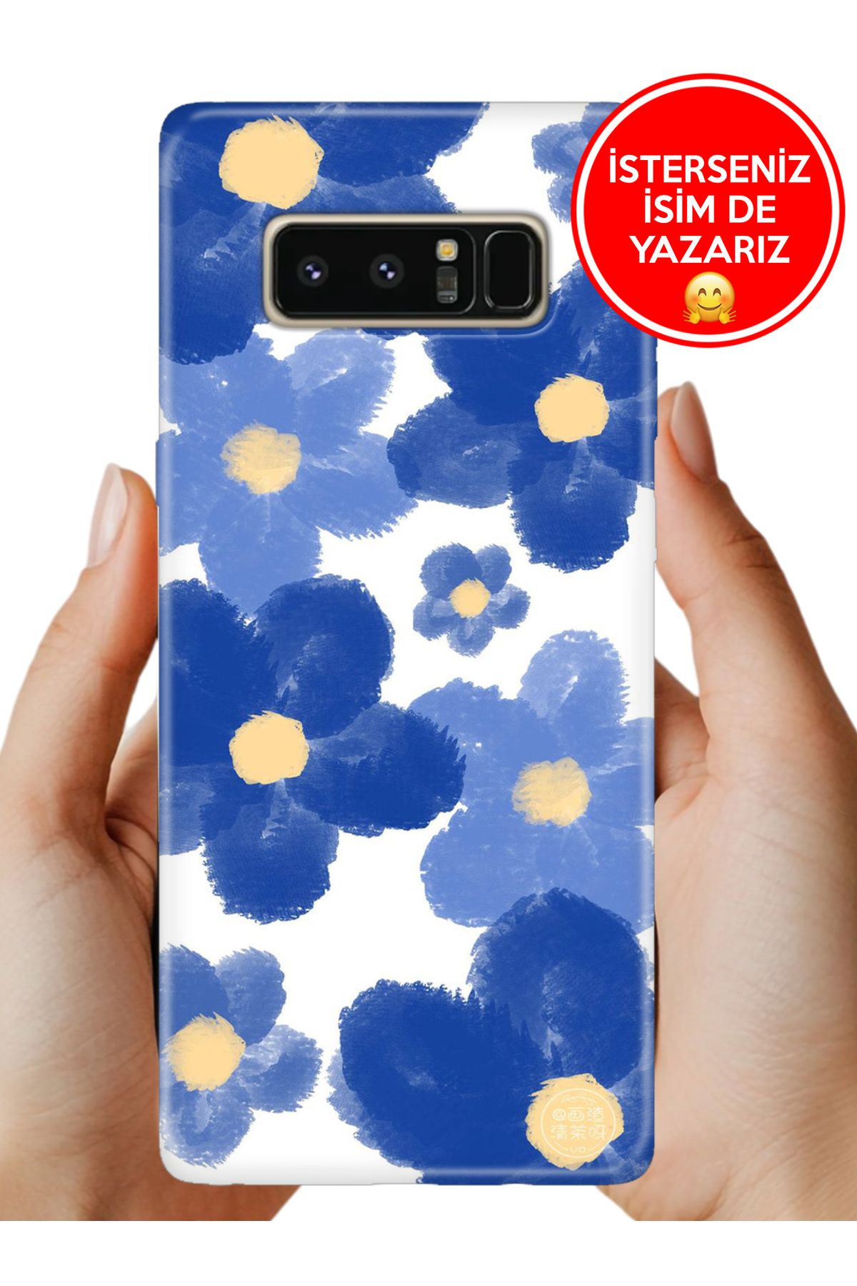 Cekuonline Galaxy Note 8 Kılıf Cekuform Desenli Art Silikon Blue Orgin