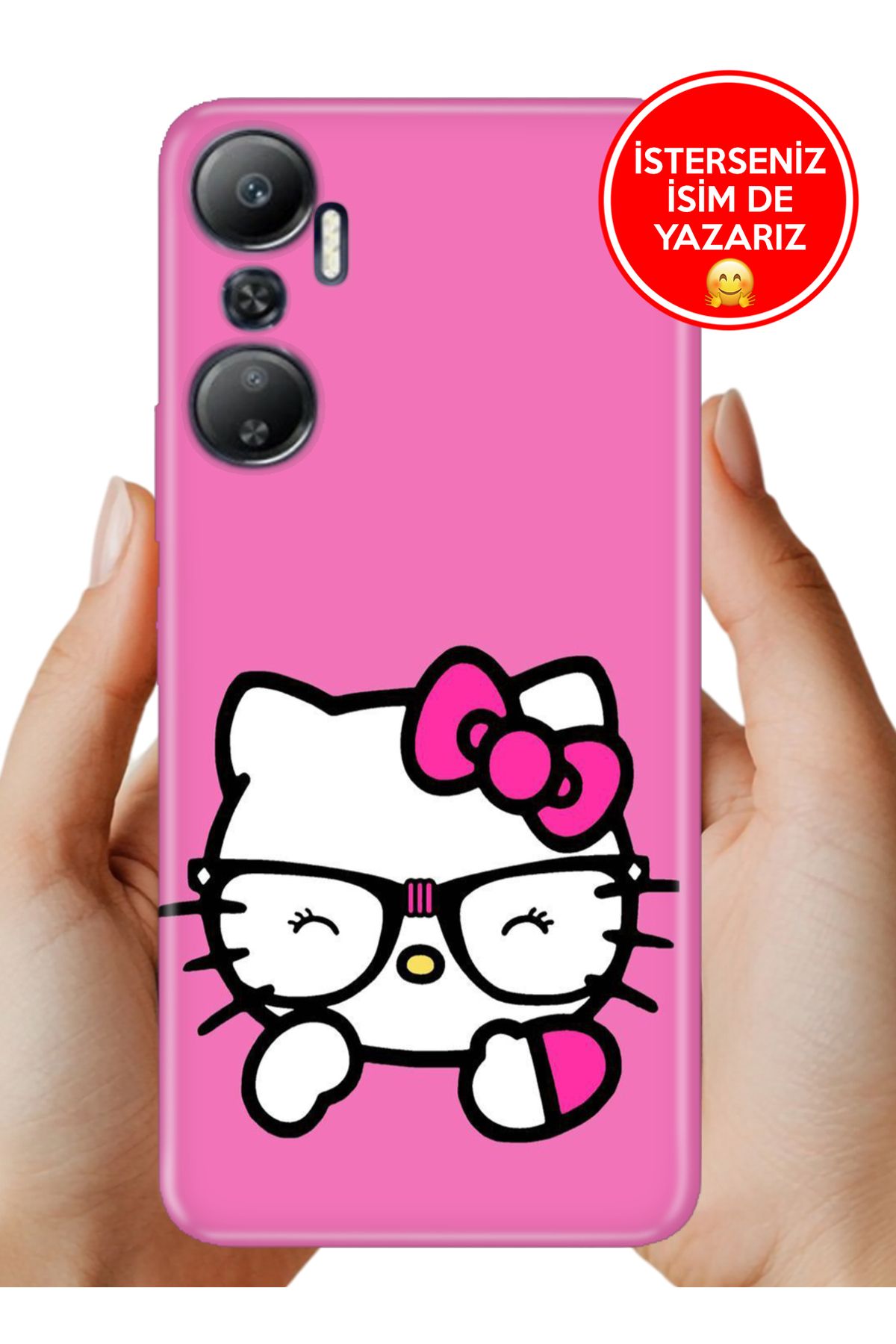Cekuonline İnfinix Hot 20 Kılıf Desenli Baskılı Kamera Korumalı ZRR Silikon KittyGo