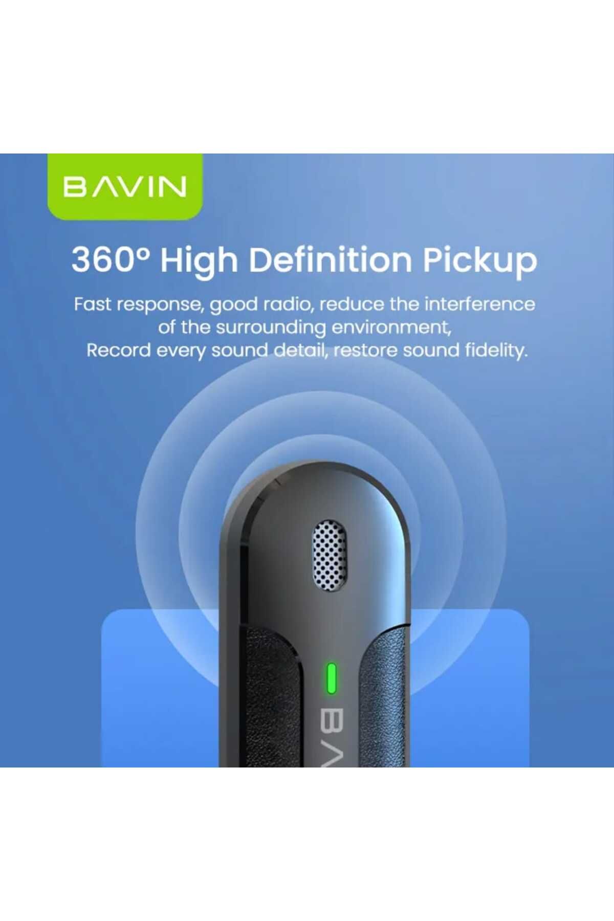 Bavin-Dual Wireless Lavalier Microphone for Audio and Video Recording Compatible with iPhone Black 6