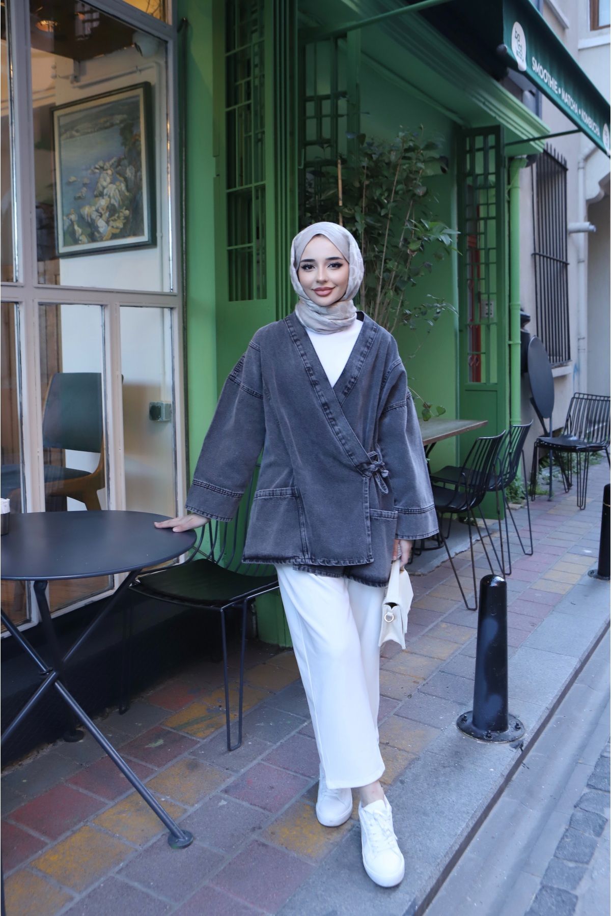 CLB COLLECTION Yandan Bağlamalı Kot Ceket