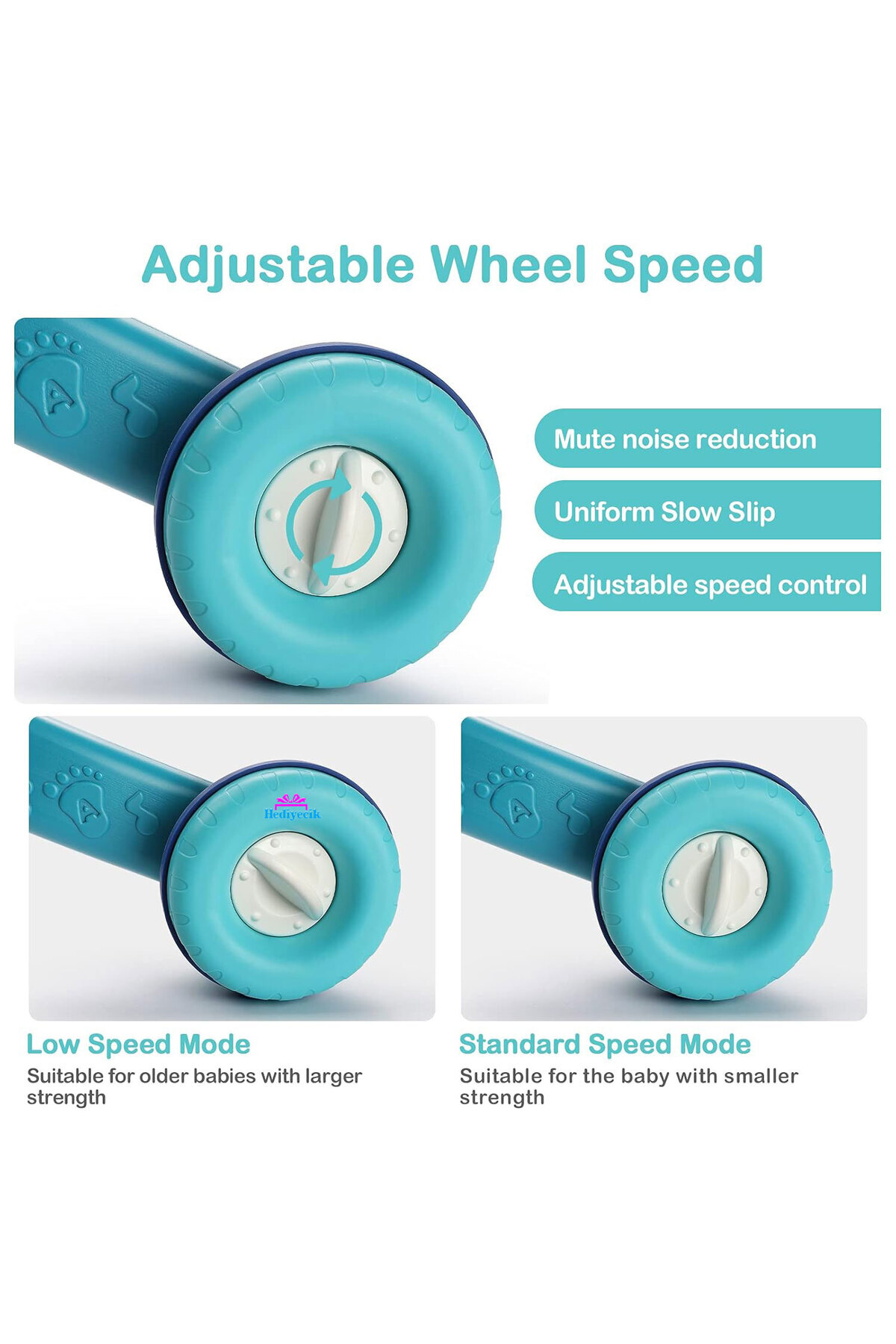 hediyecik 4'ü 1 Arada Bebek İlk Adım Arabası Fonksiyonlu Yürüteç,Aktivite Merkezi ,Yürüme Arkadaşı 43 Cm fotoğrafı 4 (önizleme)