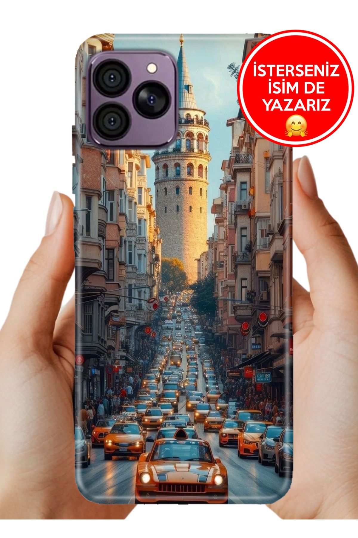 Hikıng A41 Kılıf Lüks Desenli Silikon Cover Case Galata Francisco