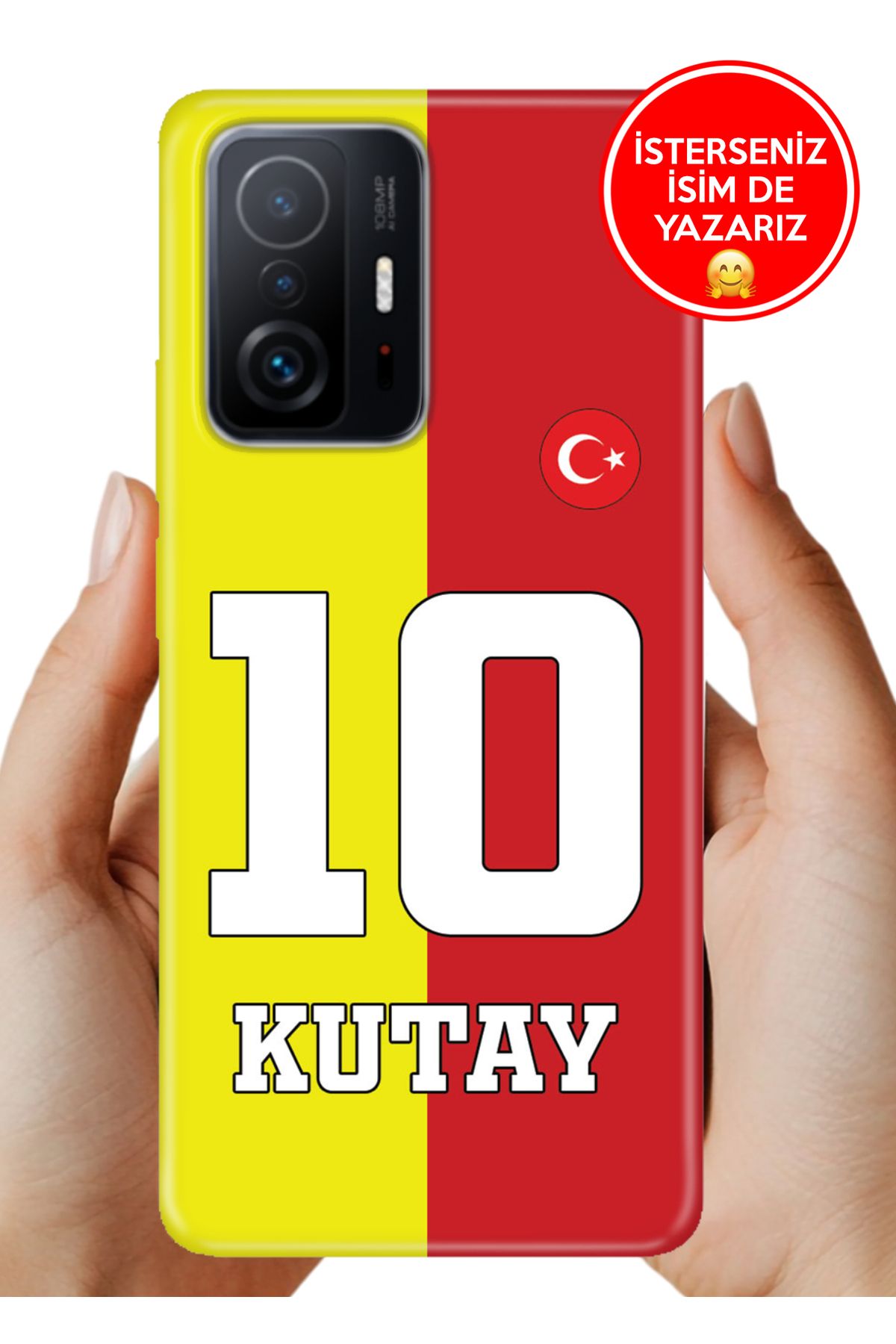 Cekuonline Xiaomi Mi 11T- 11T Pro Kılıf Kişiye Özel İsim Yazılı Forma Tasarım Silikon Parçalı