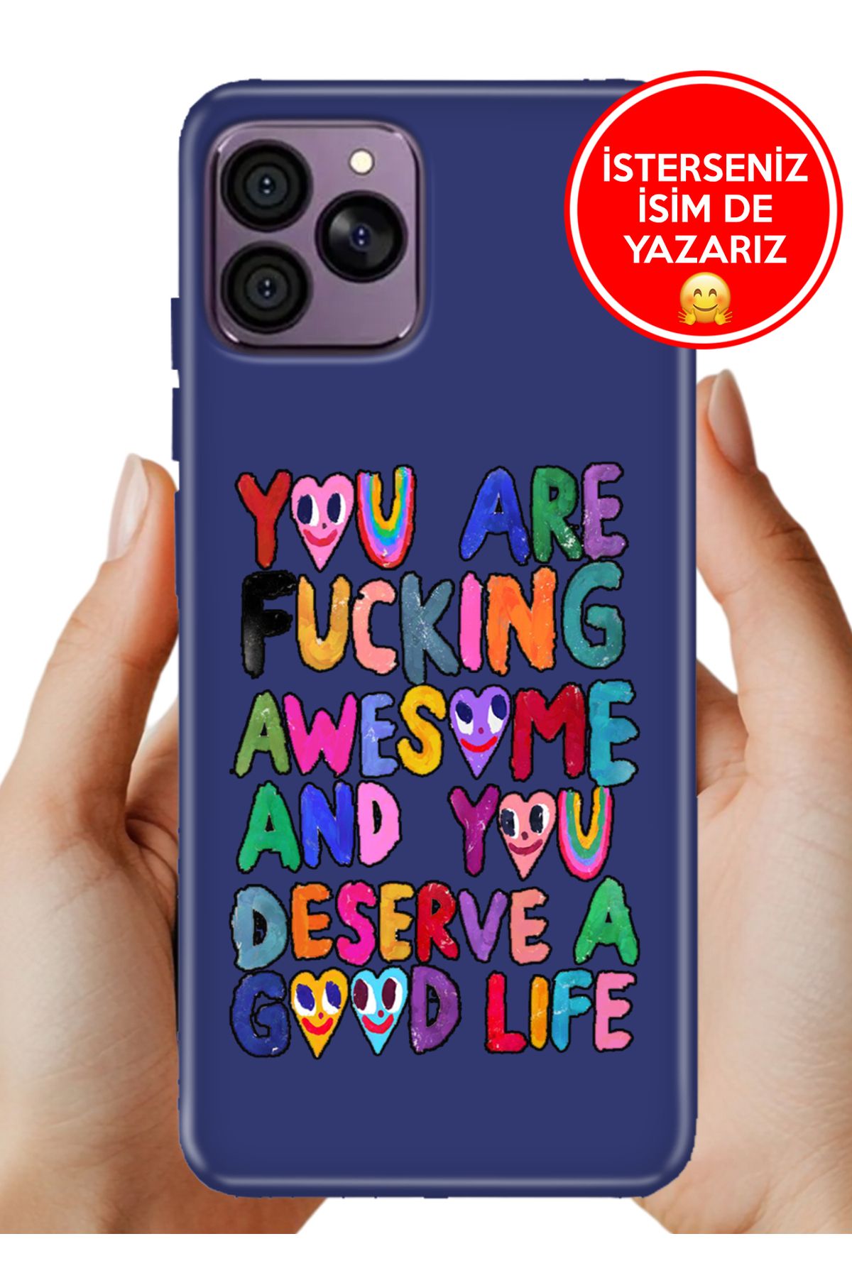 Hikıng A41 Kılıf FullCover Resimli Desenli Silikon Deserve