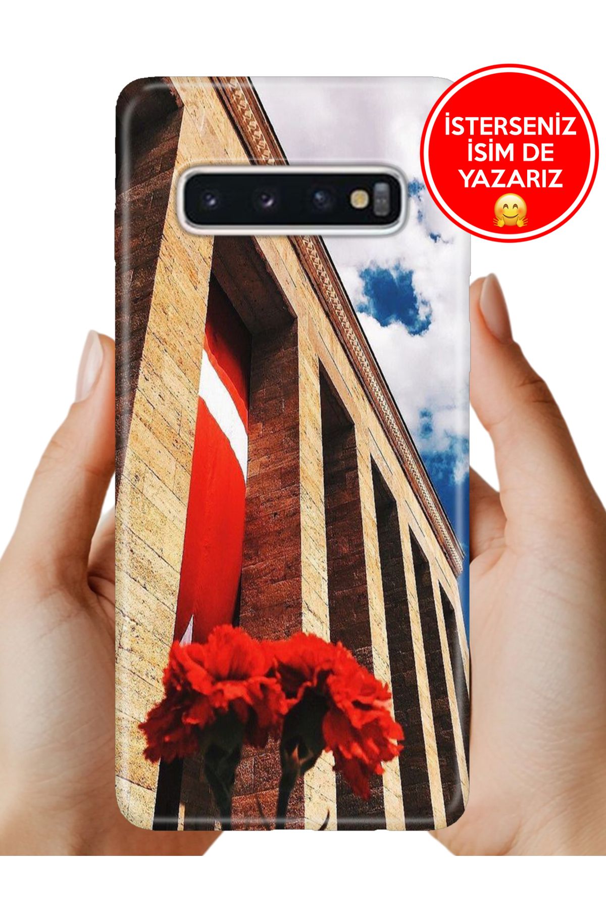 Cekuonline Samsung Galaxy S10+ Plus Kılıf UvBaskı Özel-Tasarım Silikon Anıtkabir 1938