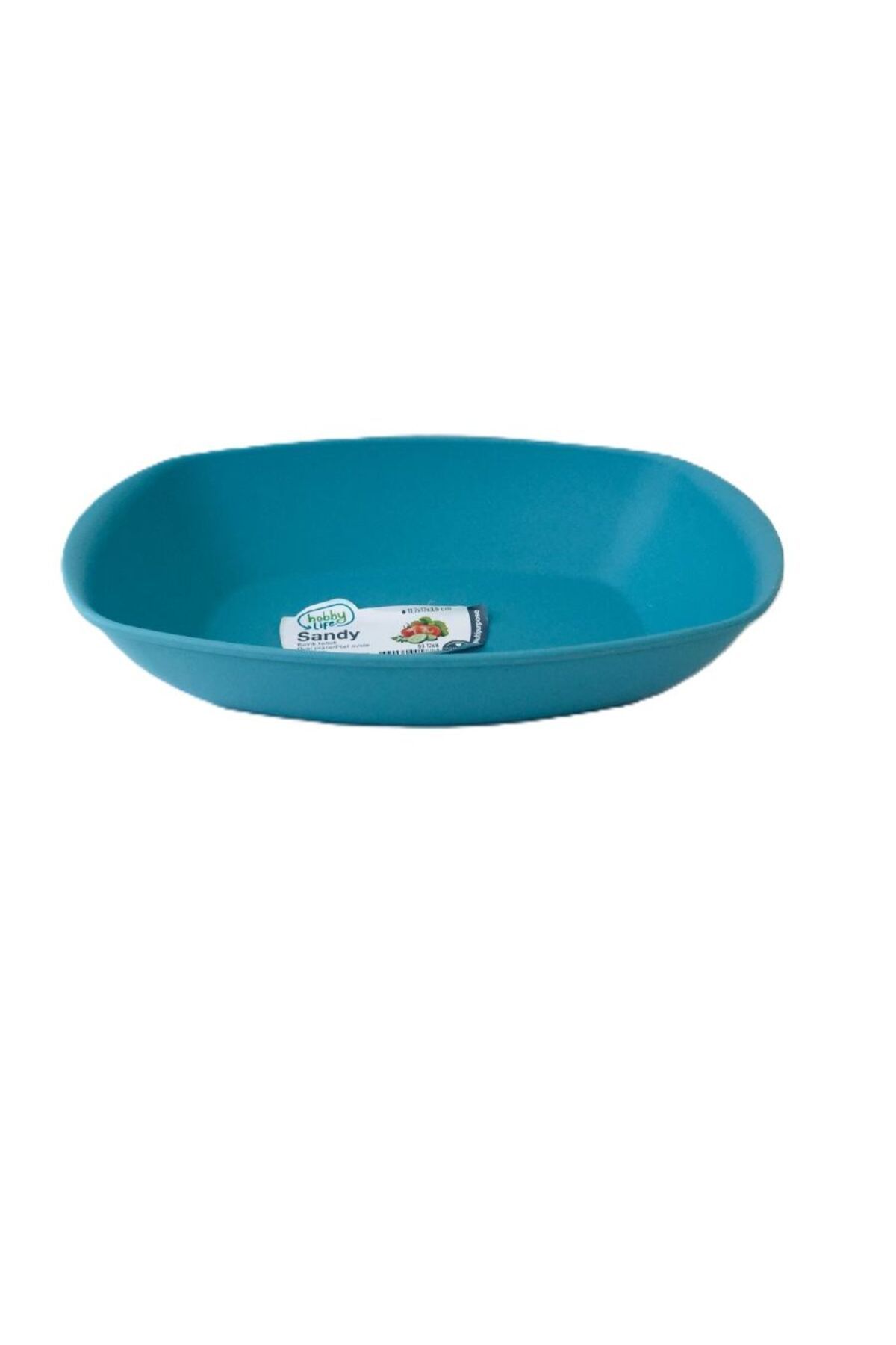 HOBBY LİFE Sandy Plate Oval Kayık Tabak -11,7 X 17 x 3,5 (h) Cm / MAVİ-1 Adet