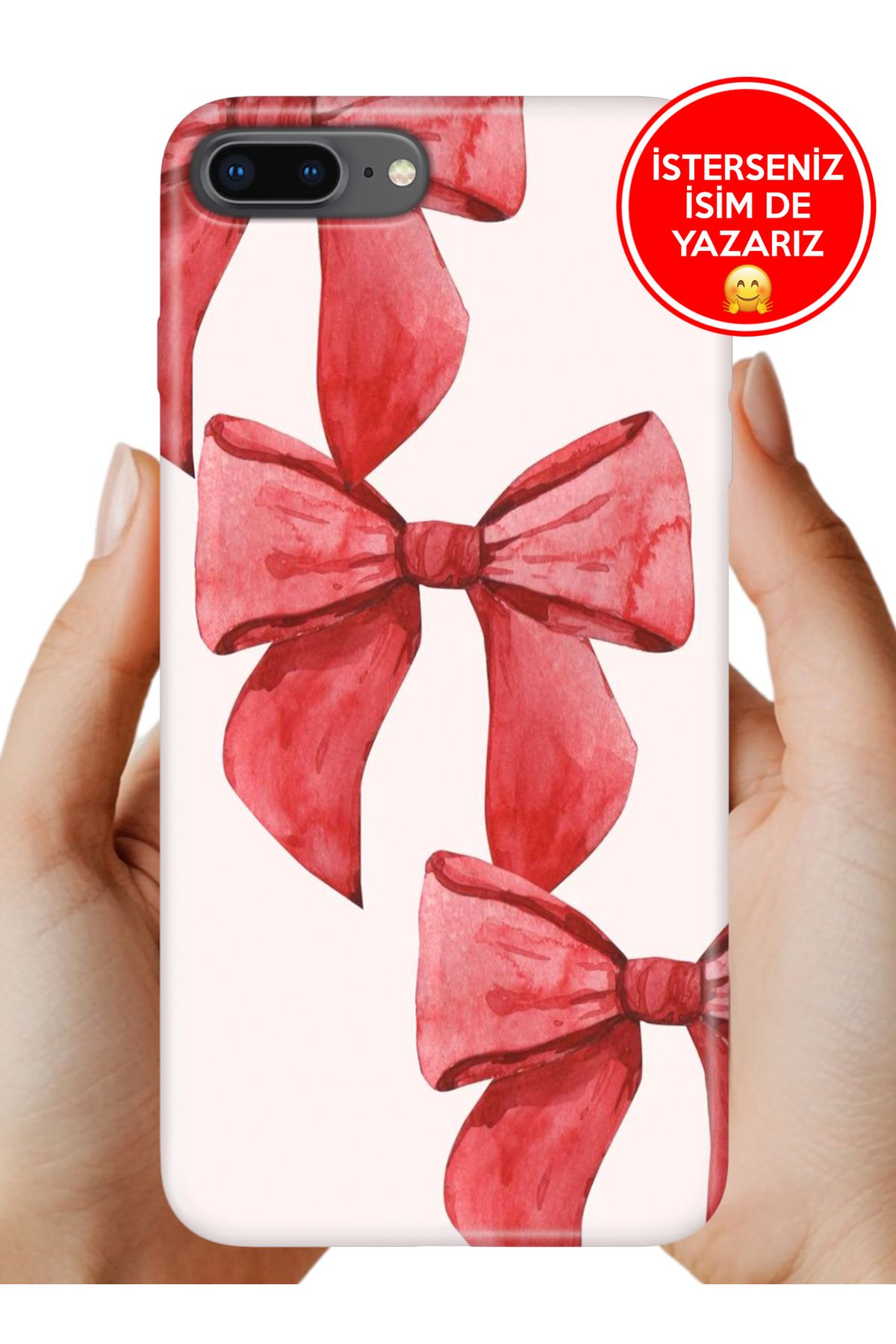 Cekuonline iPhone 7 Plus - 8 Plus Kılıf Kamera Korumalı Full Desen Arka Silikon Kurdele Sanat