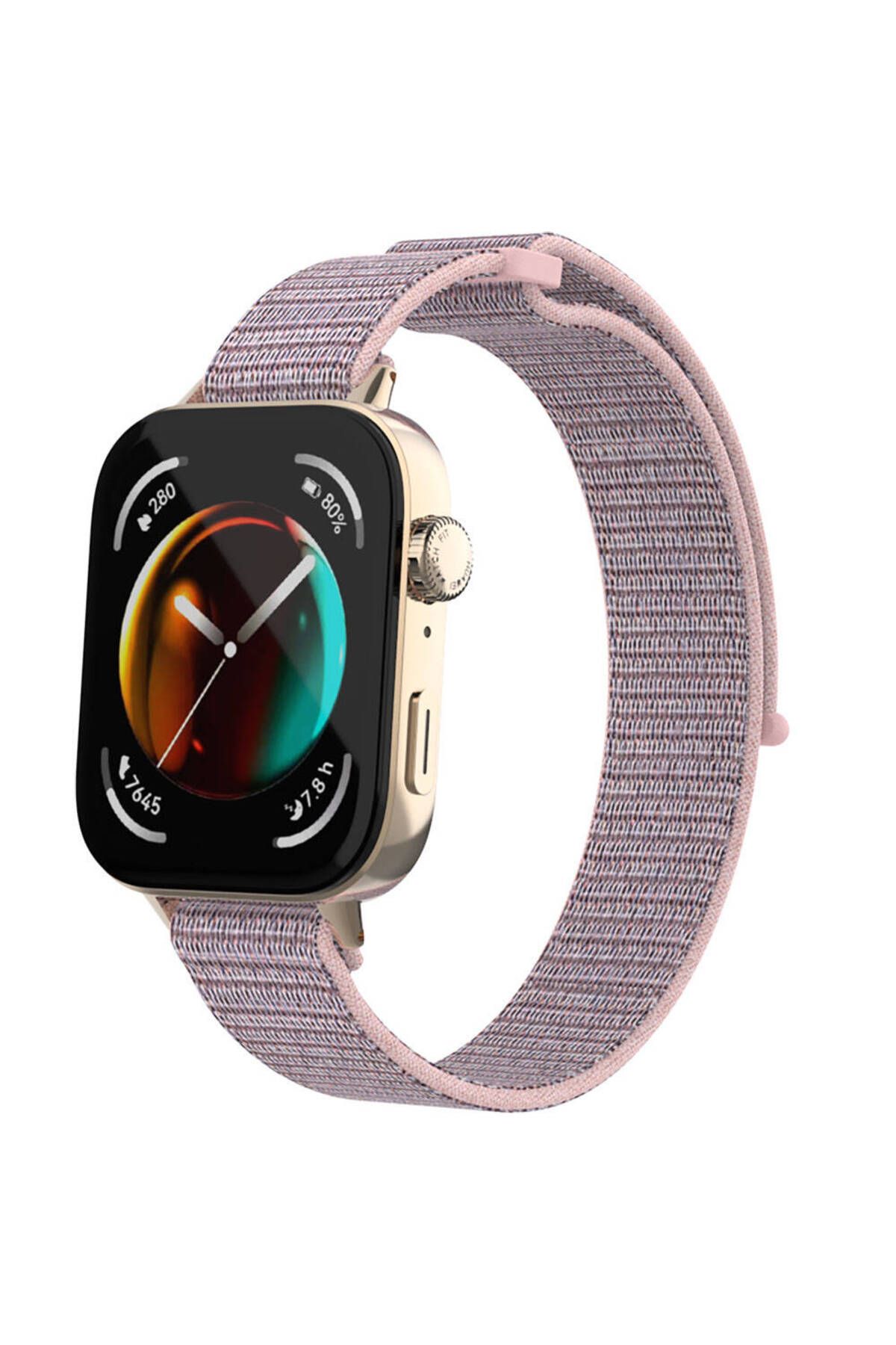 HİGUERA Huawei Watch Fit 3 HGEA KRD-03 Hasır Kordon-Pink Sand