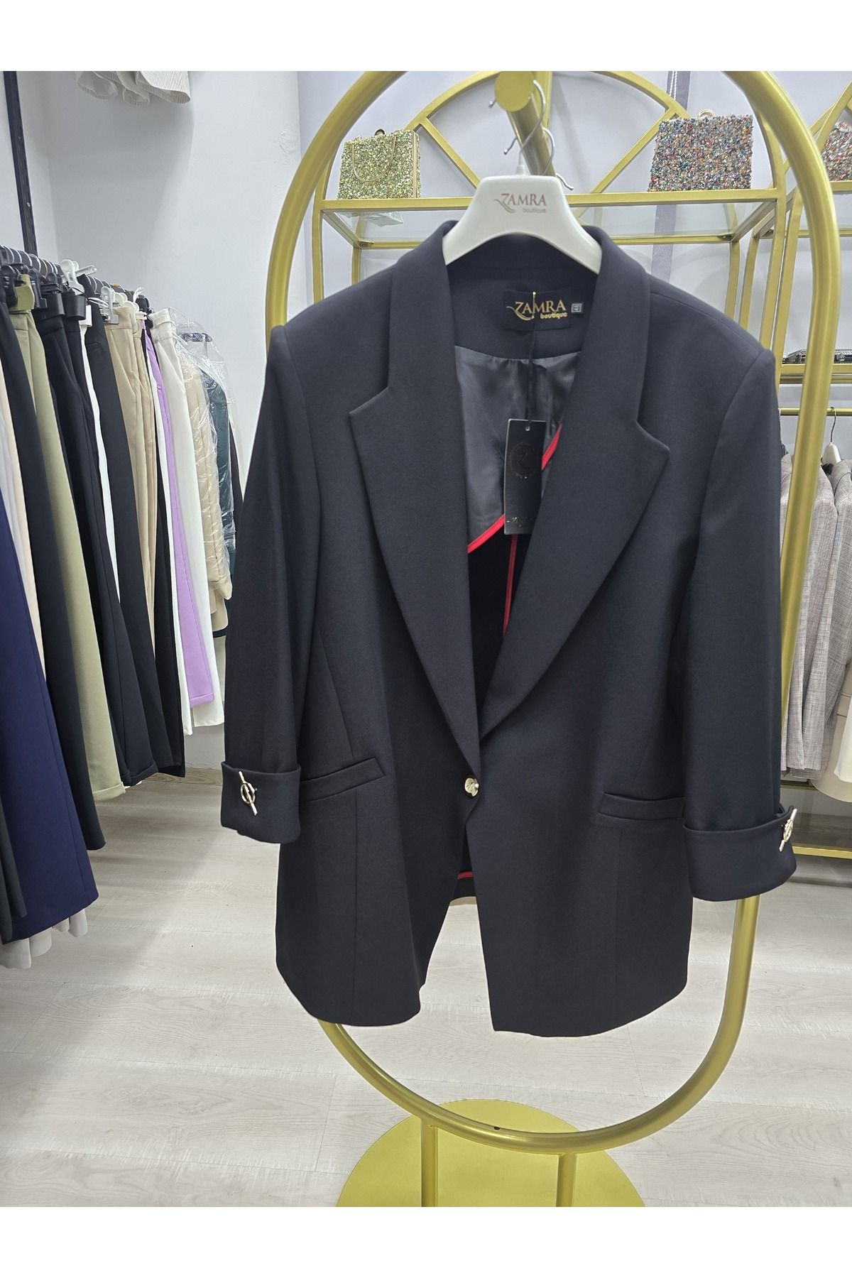 Omka Moda Battal Beden Blazer Ceket