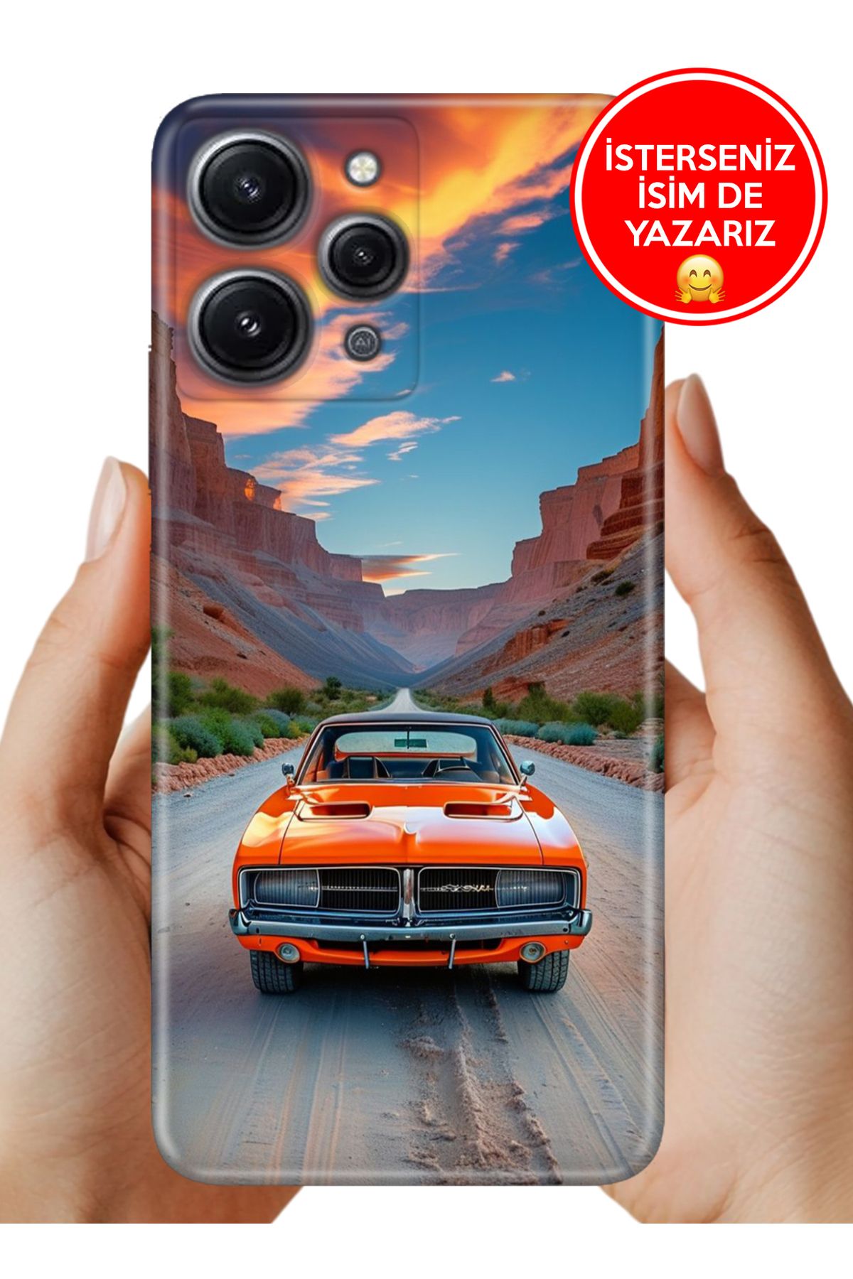 Cekuonline Xiaomi Redmi 12 Kılıf Telefon Kılıfı Tasarım Kapak Vintage Car
