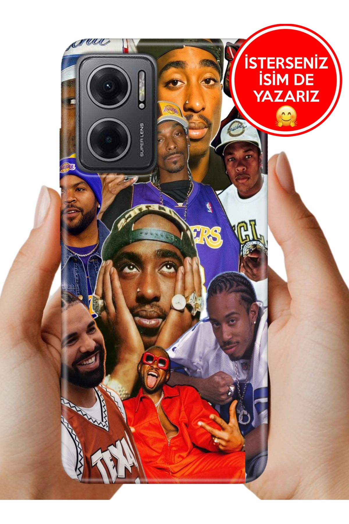 Cekuonline Redmi Note 11E Kılıf Desenli İsimli / İsimsiz Silikon Rap World
