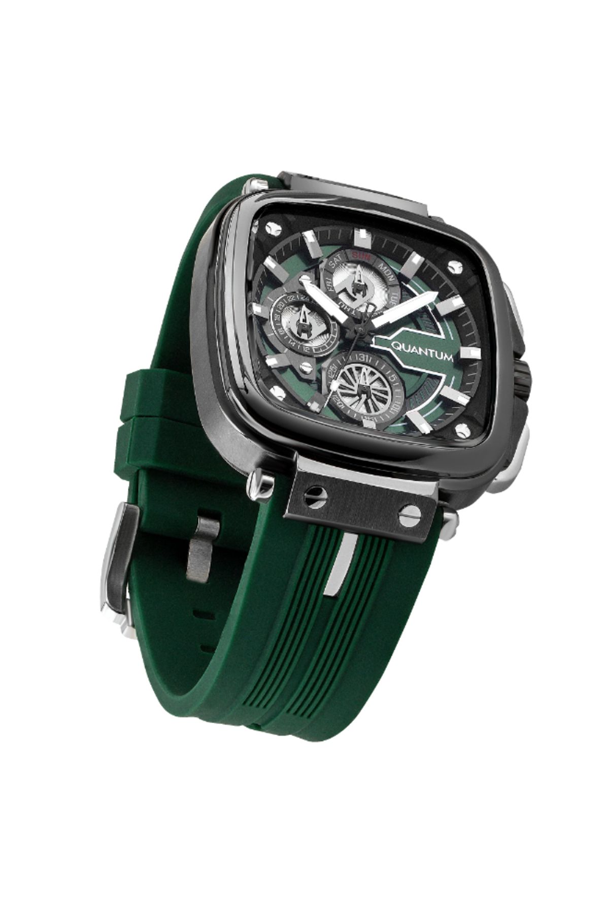Quantum-Quantum Men's Multifunction Green Dial Watch - PWG1014.075 3
