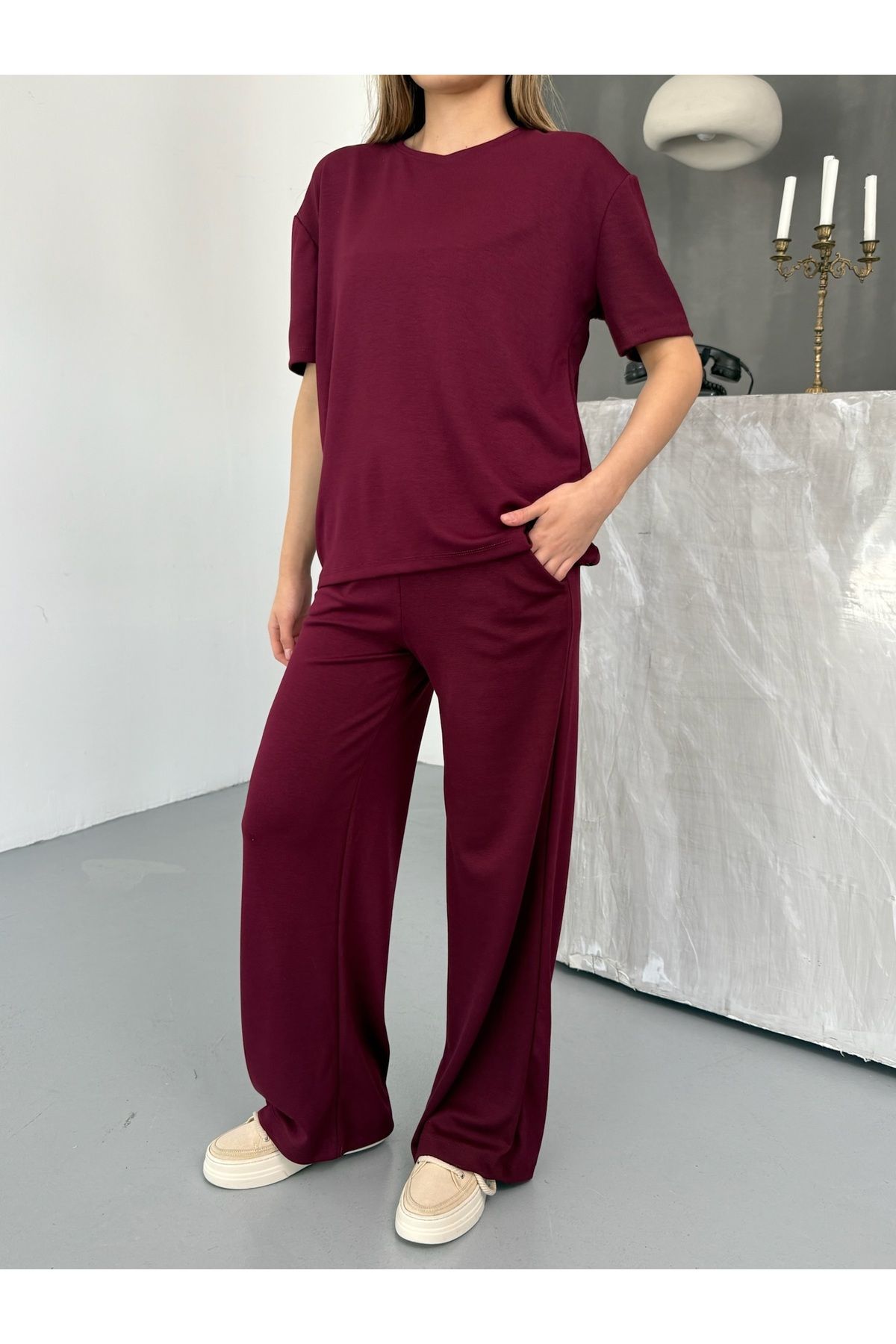 Tarz Cool-Women Modal Fabric Short Sleeve Tracksuit Set Soft/Flexible – Comfortable Bottom-Top Suit 7