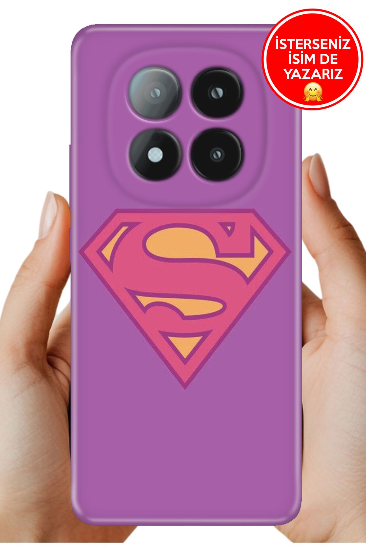 Cekuonline Redmi Note 14 Pro+ Plus Kılıf Tam Rubber Esnek Silikon Full Koruma Super Woman