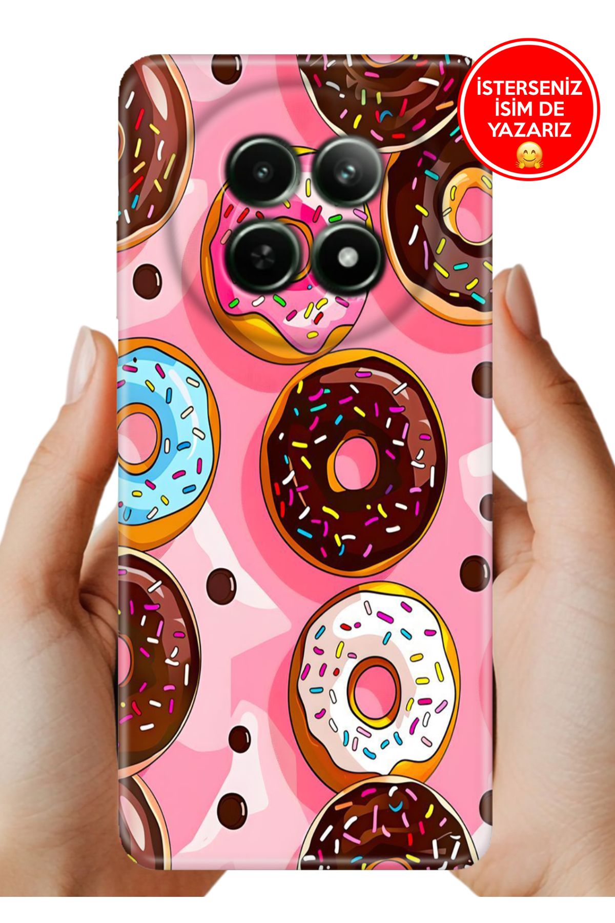 realme 12+ Plus Kılıf FullCover Resimli Desenli Silikon Donut 4979