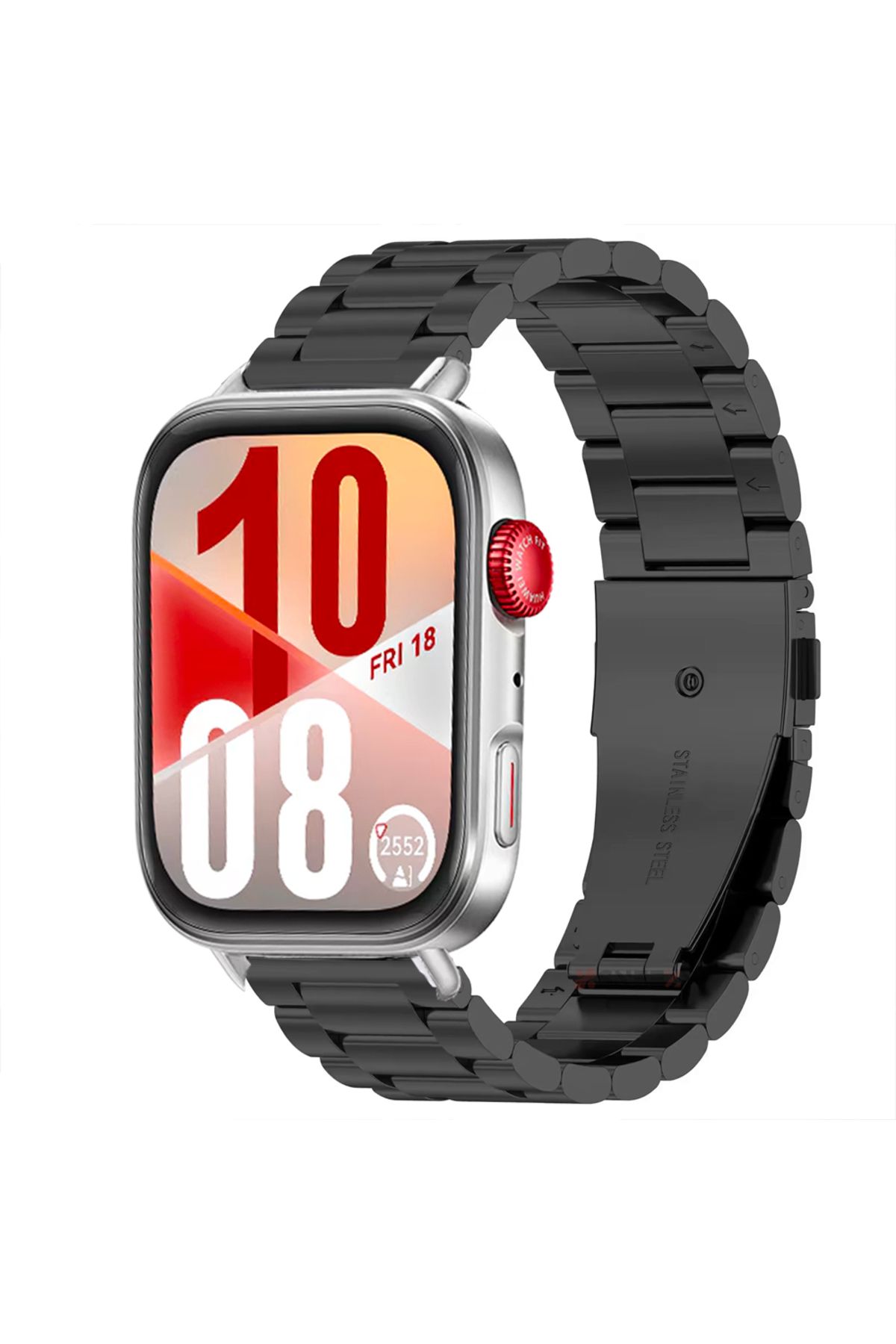 Sneezy Huawei Watch Fit 4 Fit 4 Pro Uyumlu Paslanmaz Döküm Çelik Metal Kordon Dayanıklı ve Şık