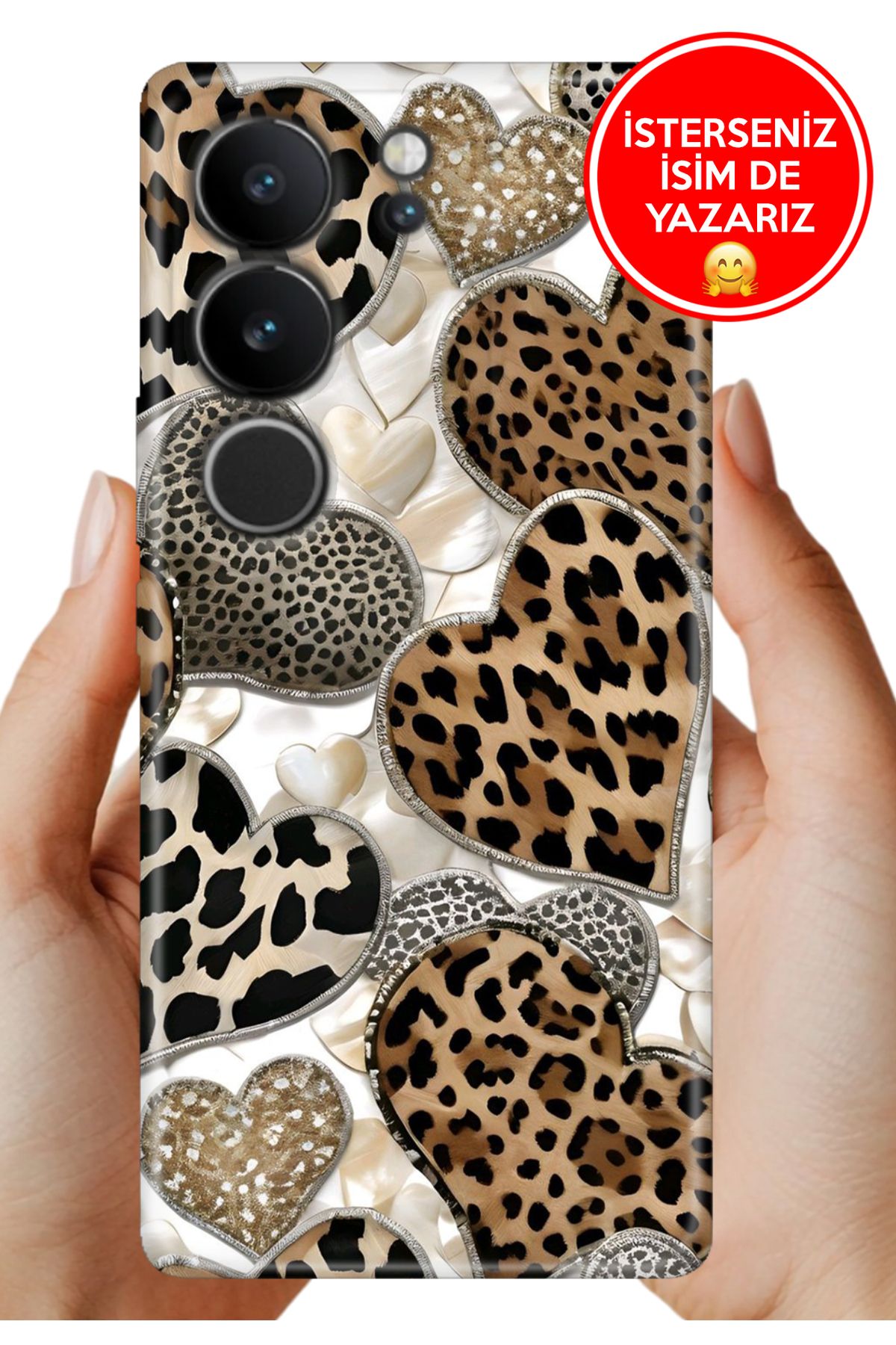Cekuonline Vivo V29 5G Kılıf 0.35 mm Resimli Silikon Kalp90210