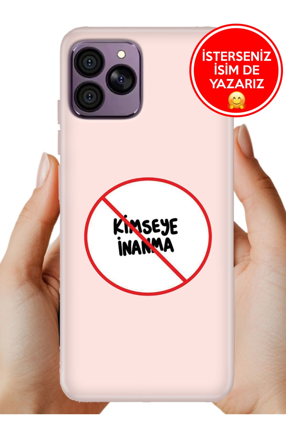 Hikıng A41 Kılıf Desenli Baskılı Kamera Korumalı Silikon Kimseye İnanma