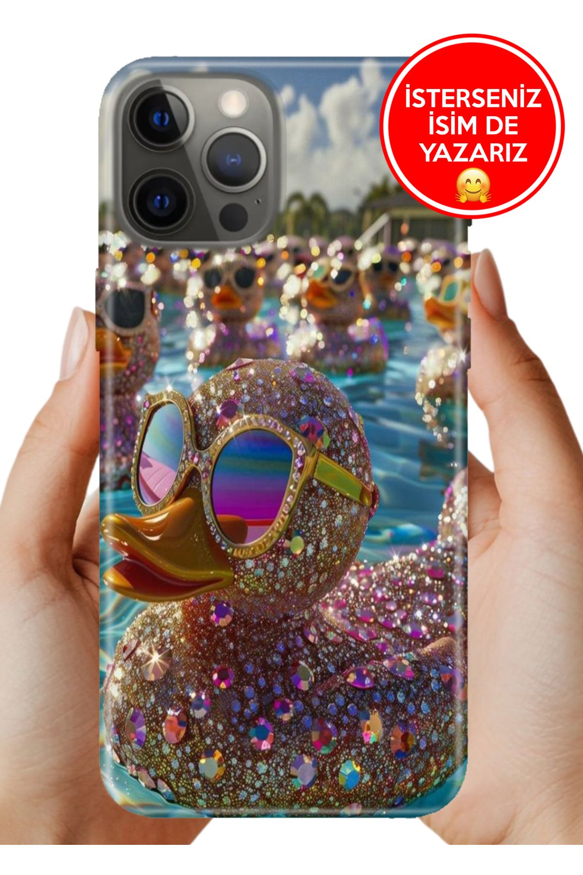 Cekuonline iPhone 12 Pro Max 6.7 5G Kılıf 0.35 mm Resimli Silikon Işıltılı Hayat