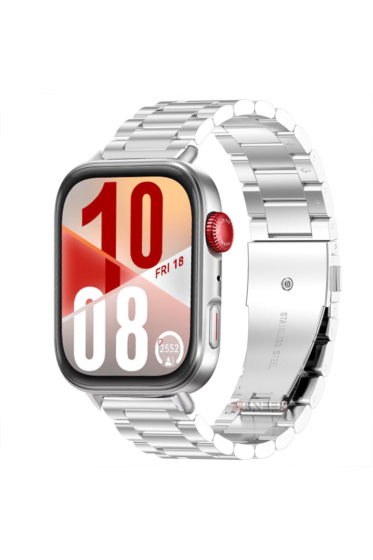 Sneezy Huawei Watch Fit 4 Fit 4 Pro Uyumlu Paslanmaz Döküm Çelik Metal Kordon Dayanıklı ve Şık