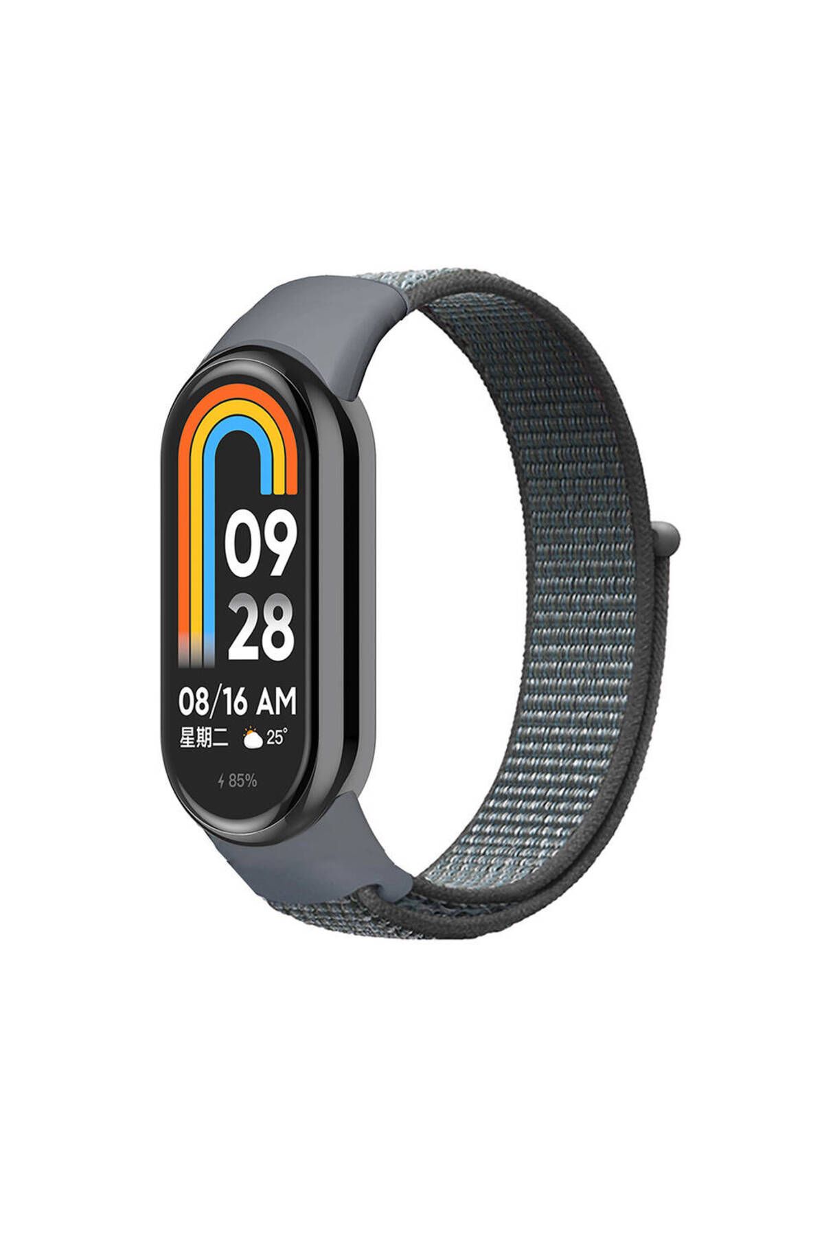 HİGUERA Xiaomi Mi Band 9 HGEA KRD-03 Hasır Kordon-Gri