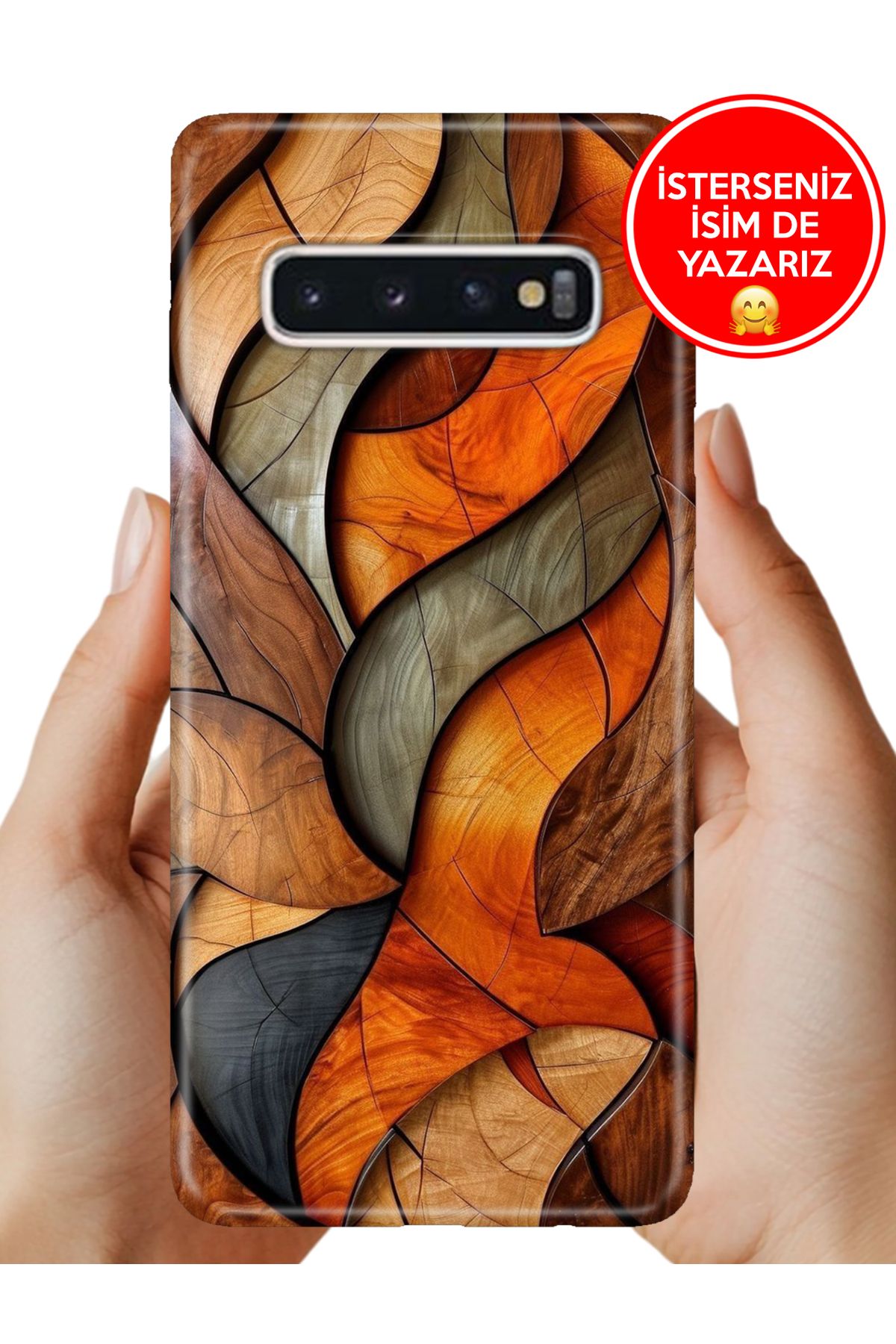 Cekuonline Samsung Galaxy S10+ Plus Kılıf Desenli İsimli / İsimsiz Silikon Polaz
