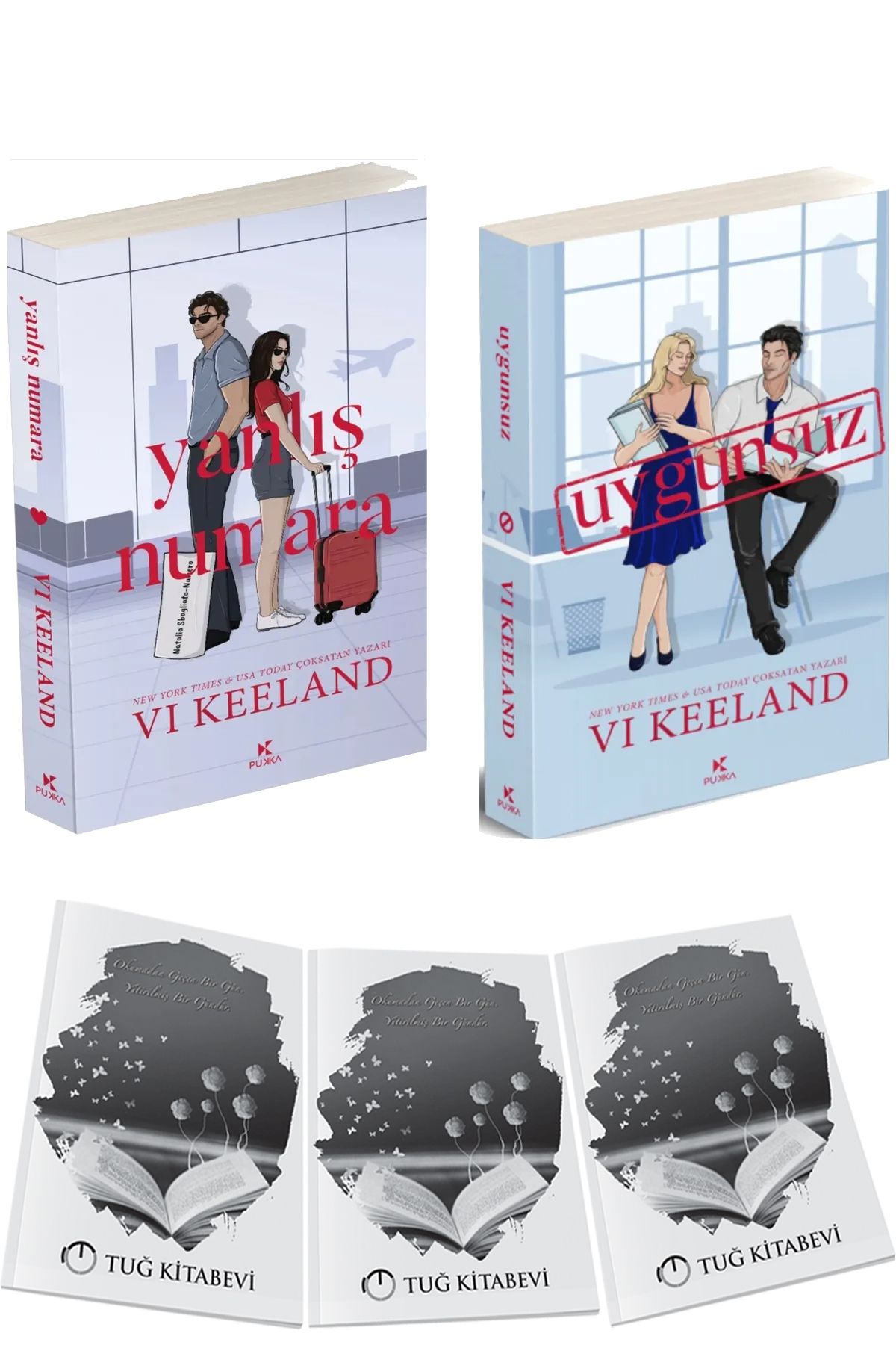 Pukka yayınları Yanlış Numara ve Uygunsuz Karton Kapak 2li Set VI KEELAND + Hediyeli