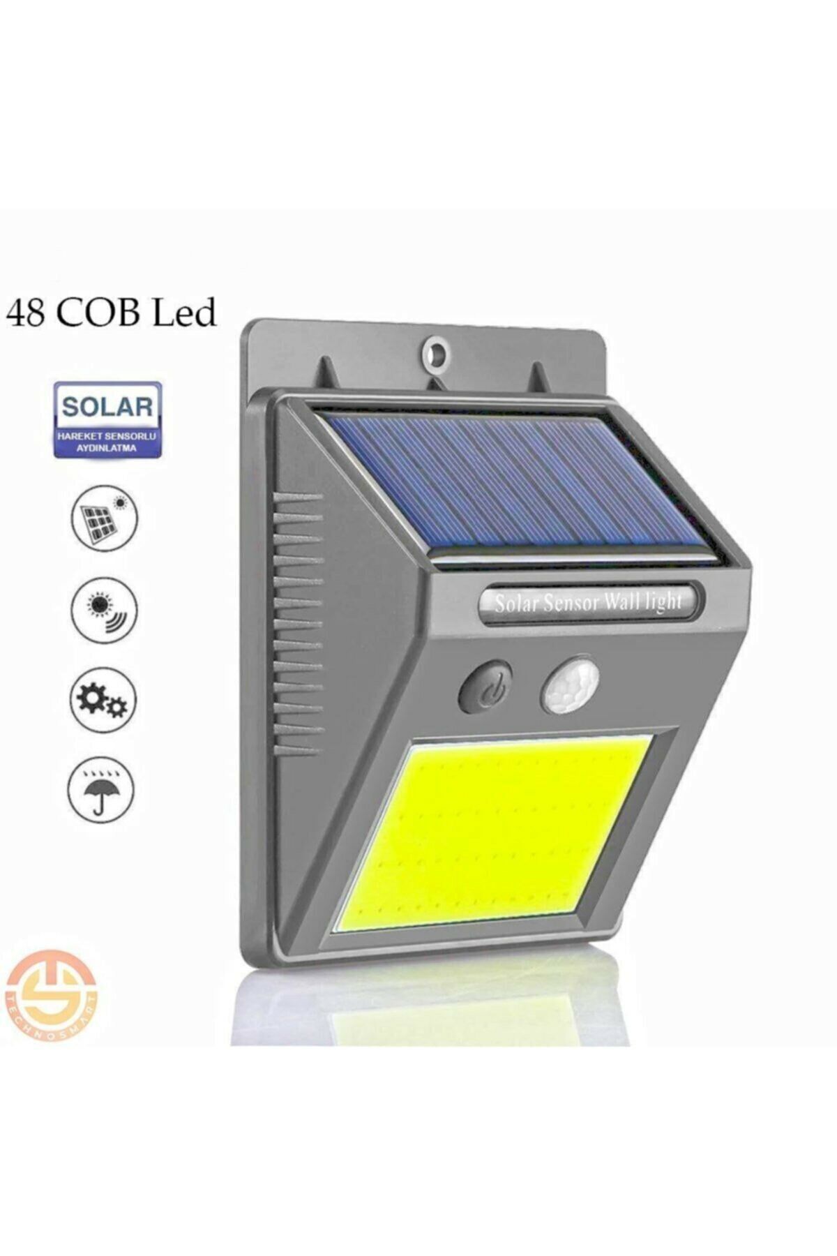 mikudesign Hareket Sensörlü Solar 48 Led Bahçe Lambası