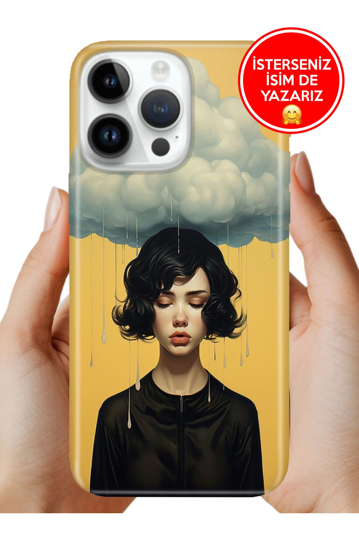 Cekuonline iPhone 16 Pro Max Kılıf Telefon Kılıfı Tasarım Kapak Yalnız Başına