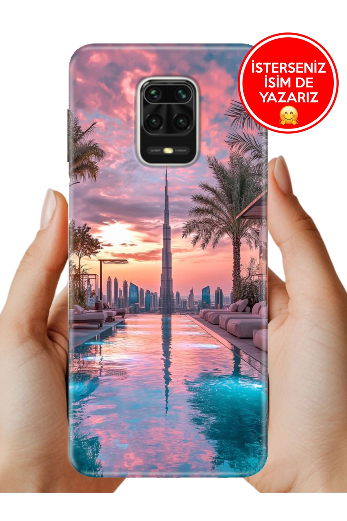 Cekuonline Xiaomi Redmi Note 9 Pro 9S Kılıf Desenli Baskılı Kamera Korumalı ZRR Silikon Luxury Dubai
