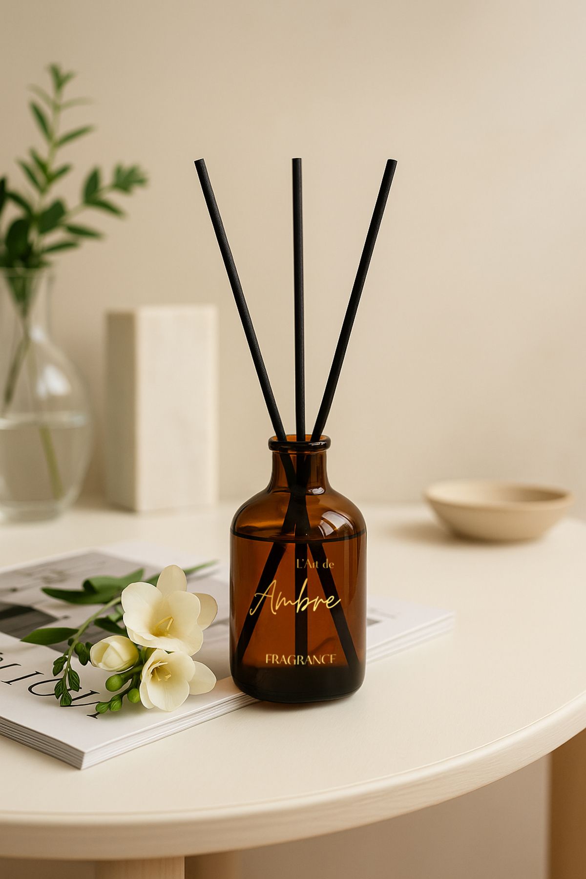 Bo Essences L’art de Ambre Oda Kokusu 100 ml – Amber Koleksiyon – %35 Esans – Bambu Çubuklu