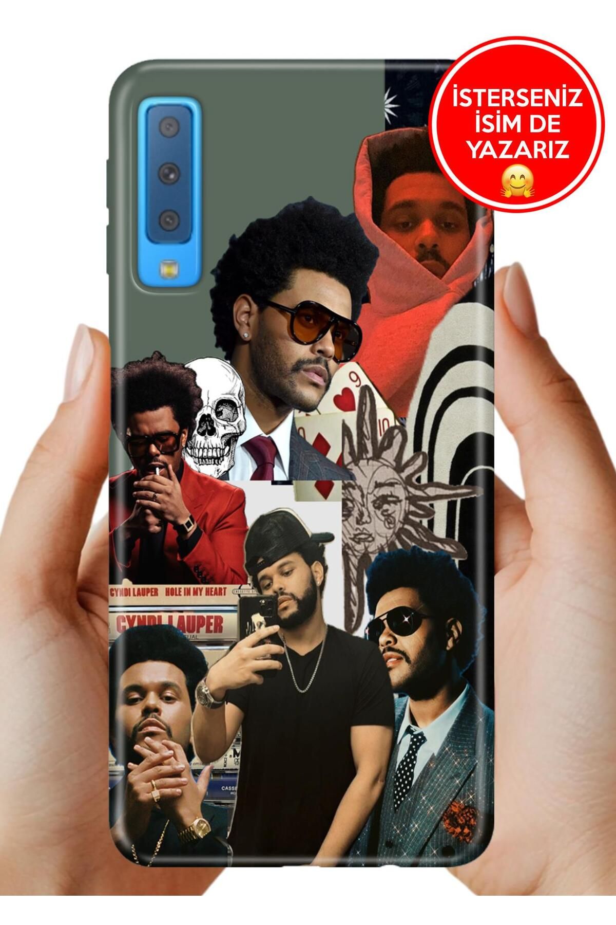 Cekuonline Samsung Galaxy A7 2018 Kılıf Telefon Kılıfı Tasarım Kapak Weeknd