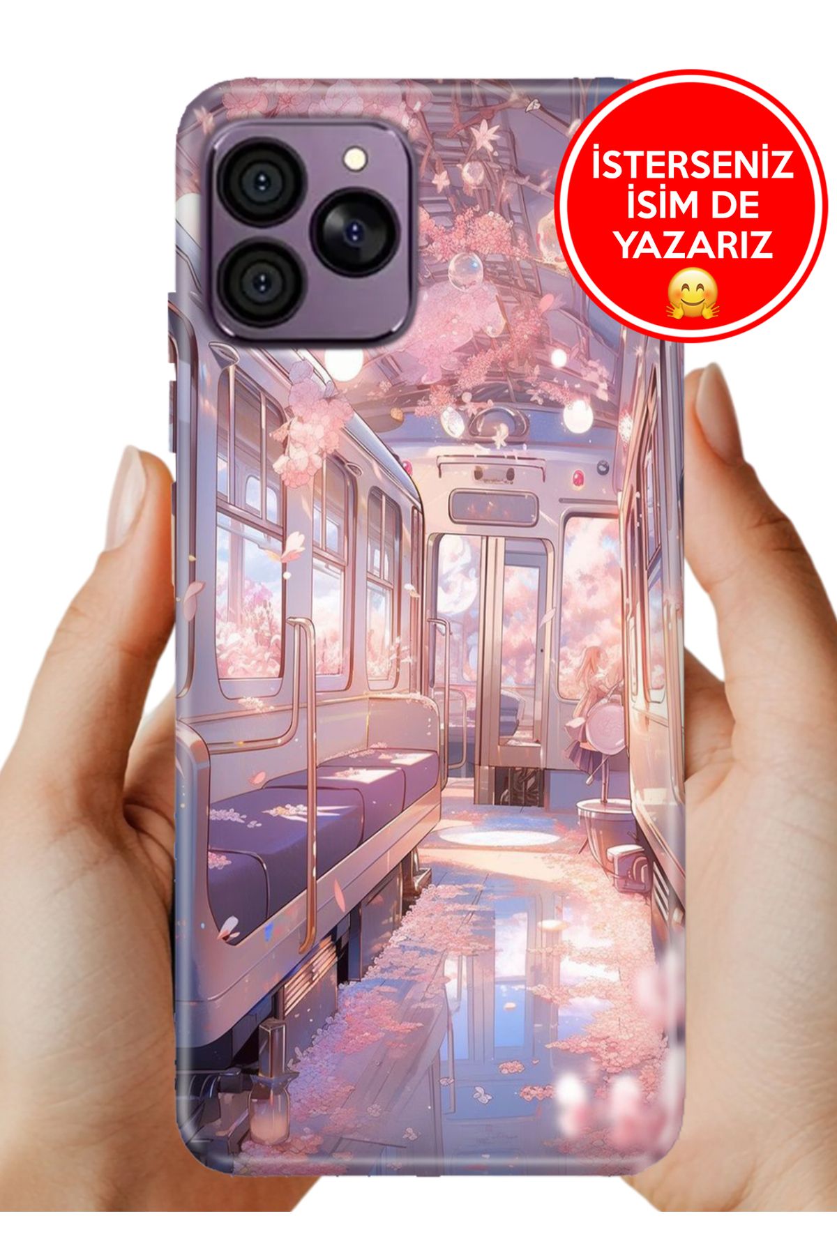Hikıng A41 Kılıf Desenli Baskılı Kamera Korumalı Silikon Romantik Tren