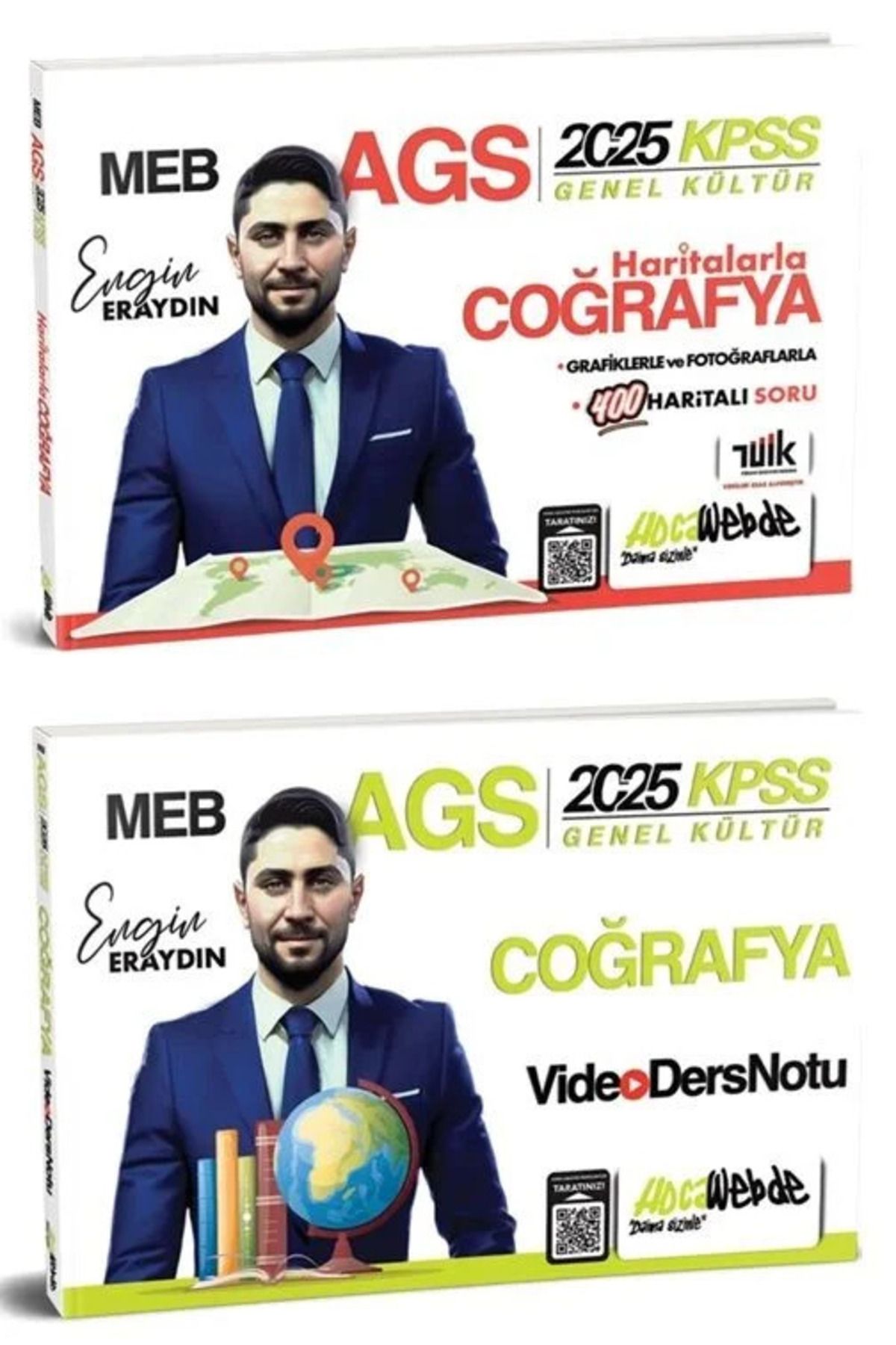 Hocawebde Yayınları HocaWebde 2025 KPSS MEB-AGS Haritalarla Türkiye Coğrafyası + Video Ders Notu 2 li Set