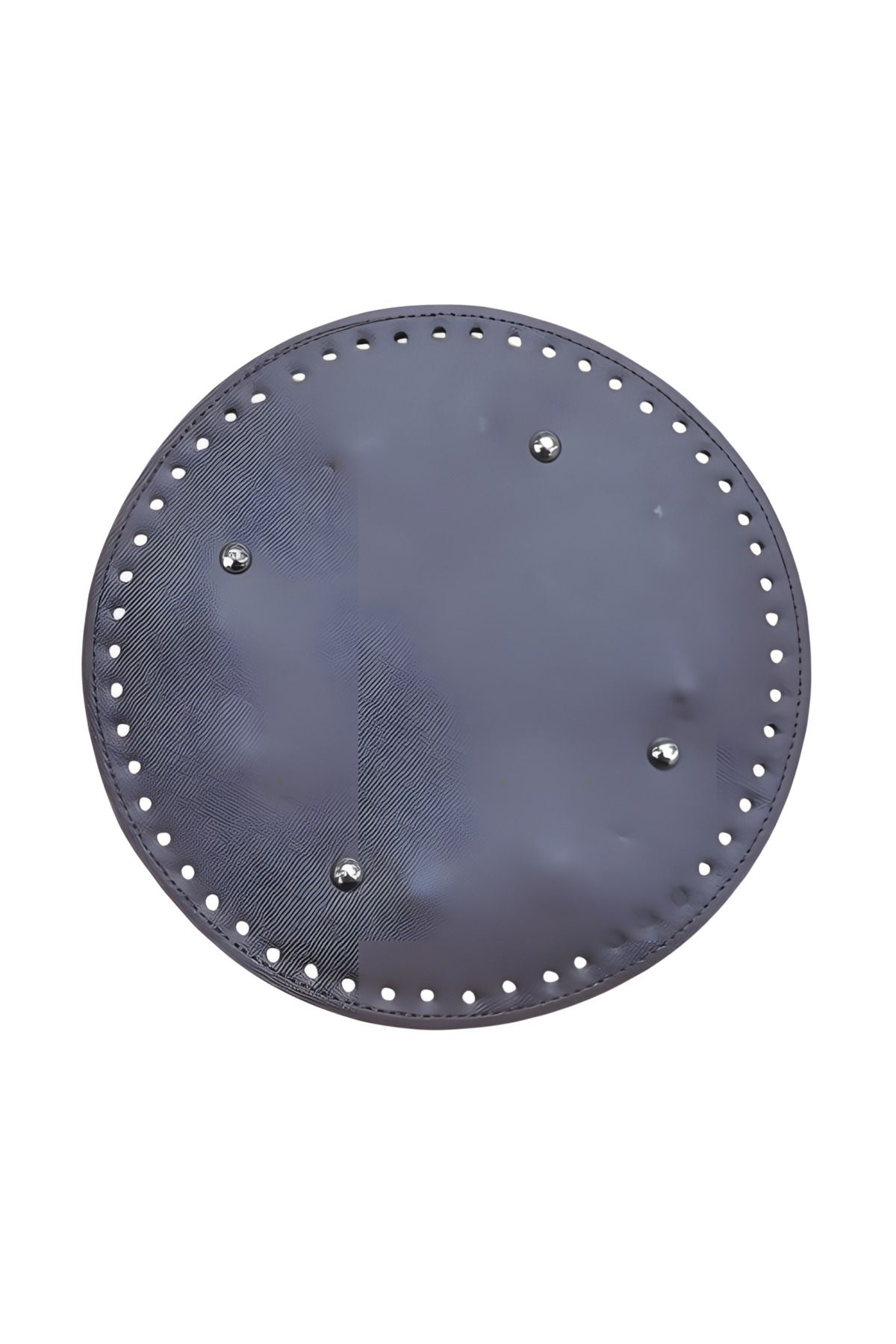 EleganTShoP Rivetli Deri Çanta Tabanı Yuvarlak 22,5 cm