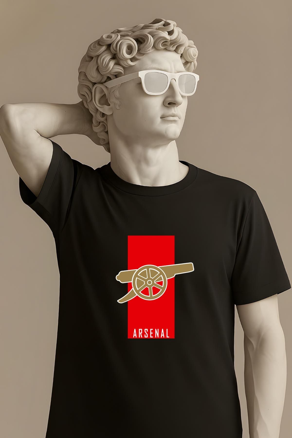 362BASKI Arsenal Minimal Tasarım Logo Baskılı Tshirt